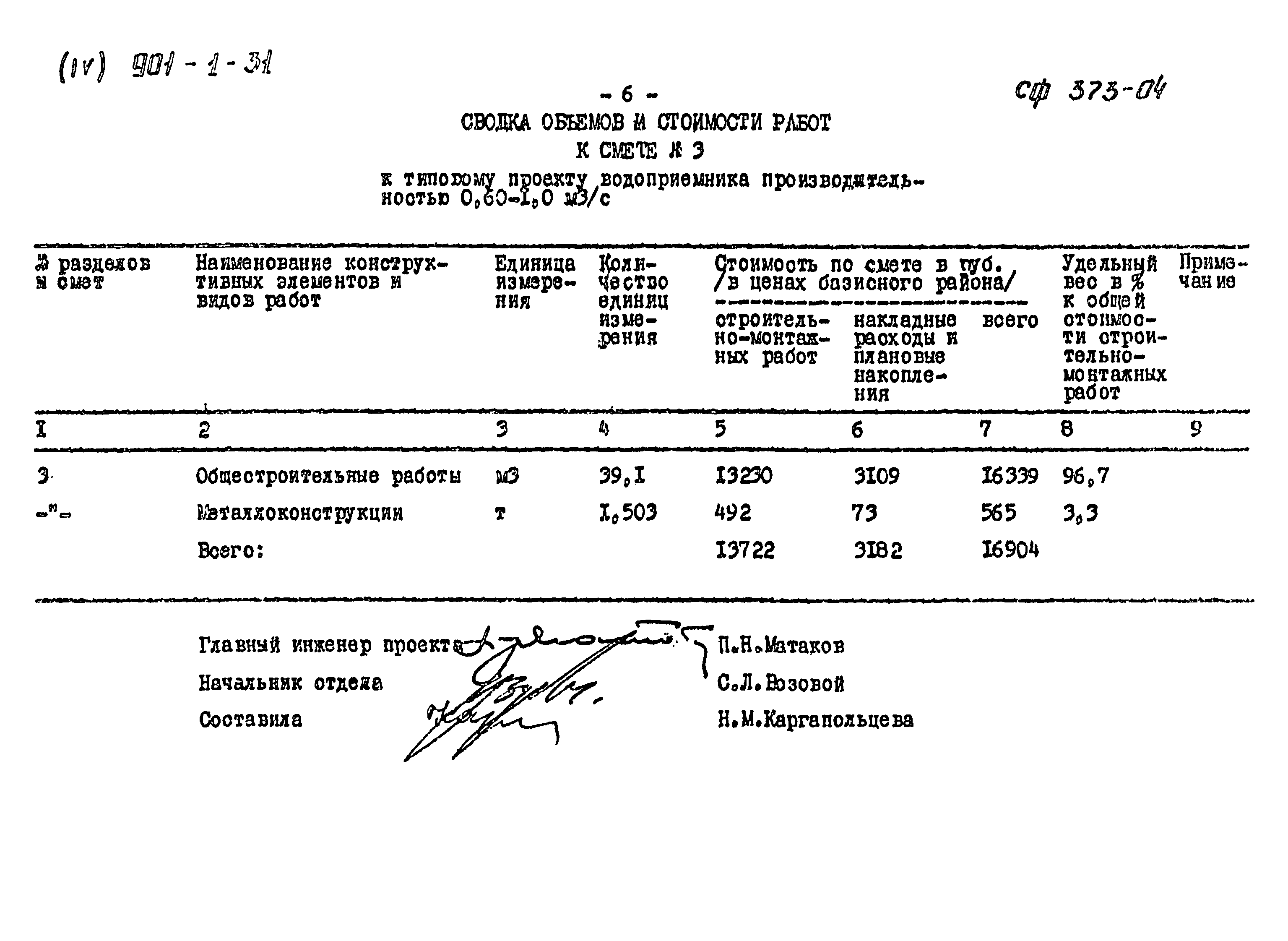 Типовой проект 901-1-31