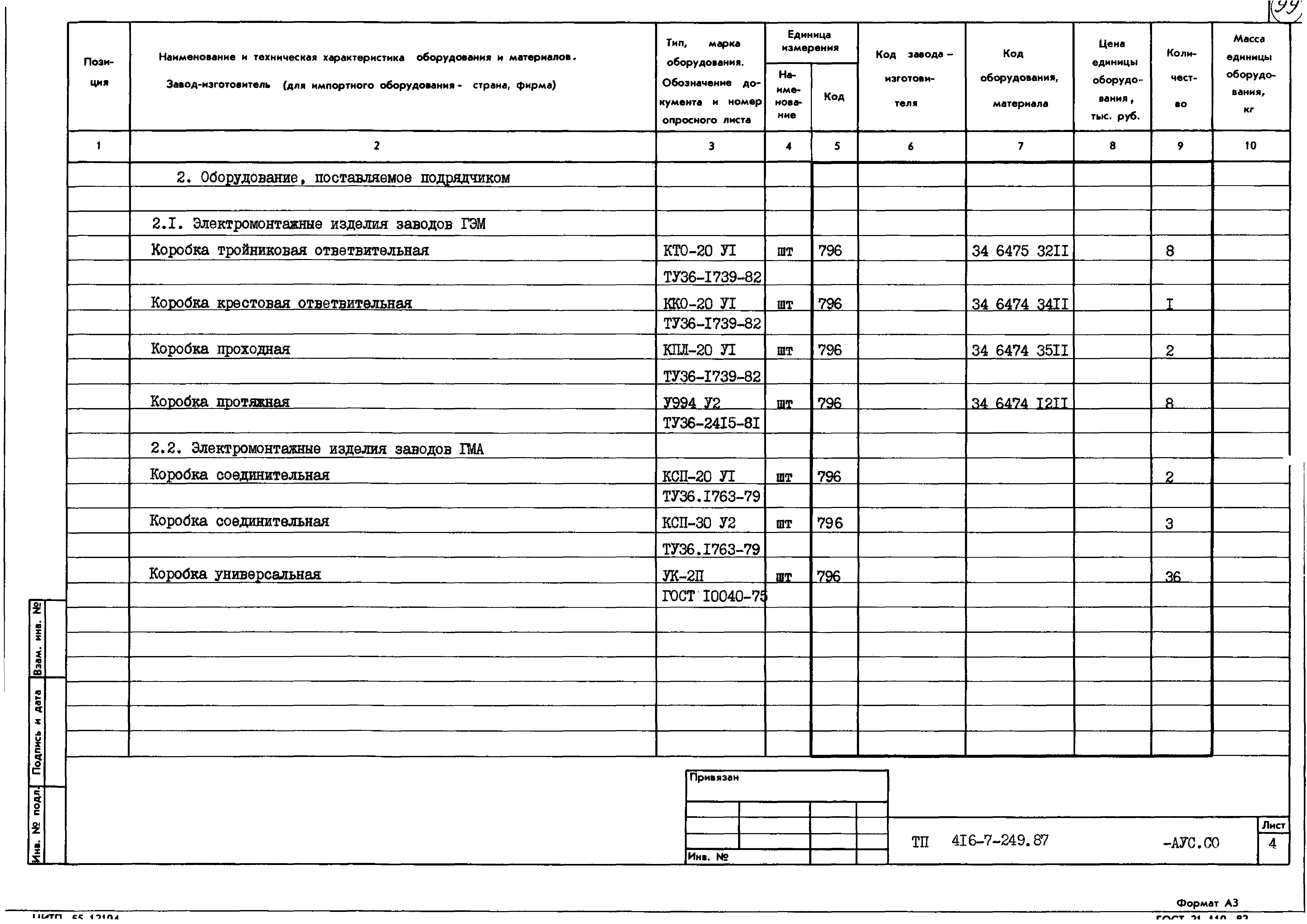 Типовой проект 416-7-249.87