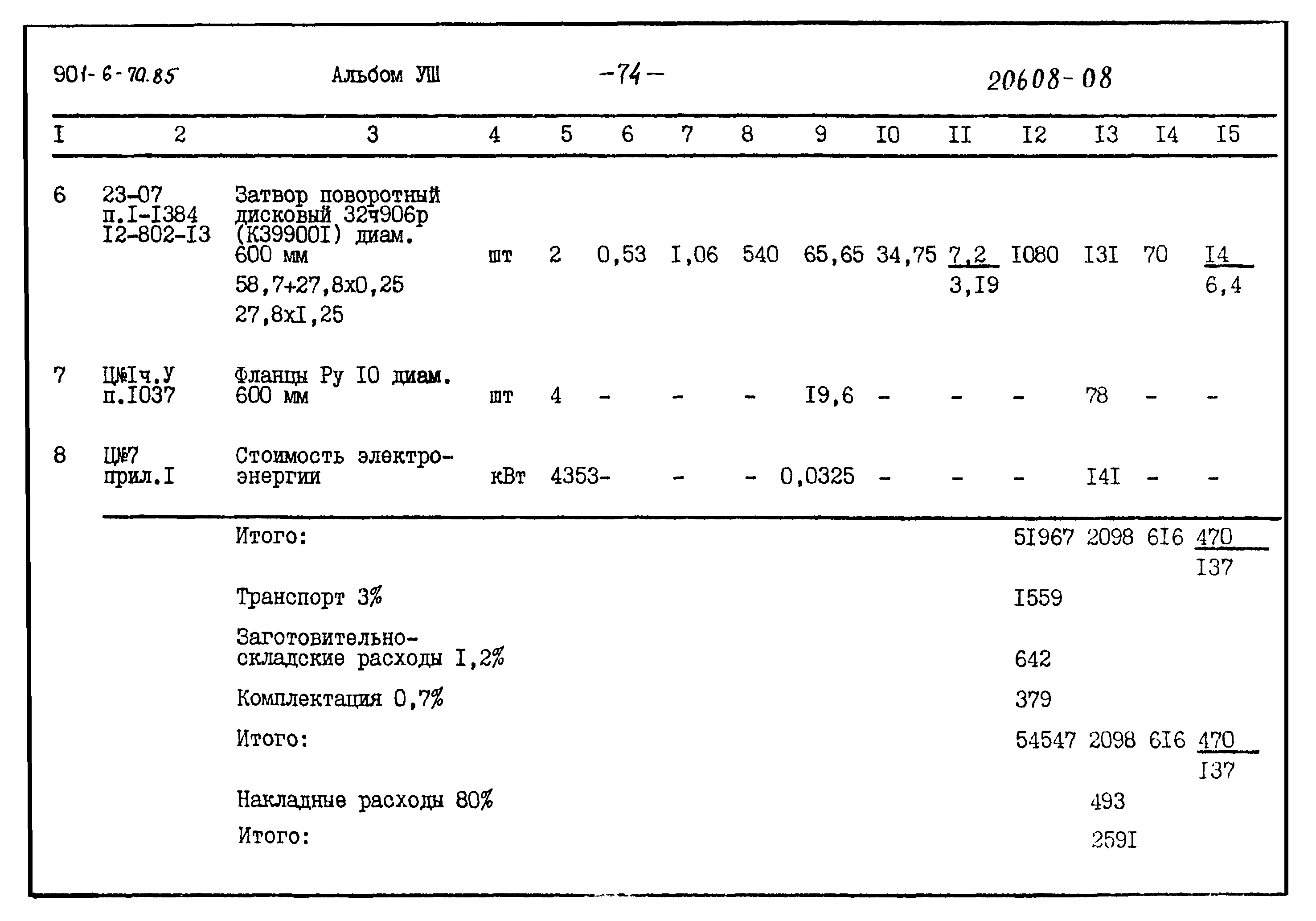 Типовой проект 901-6-70.85