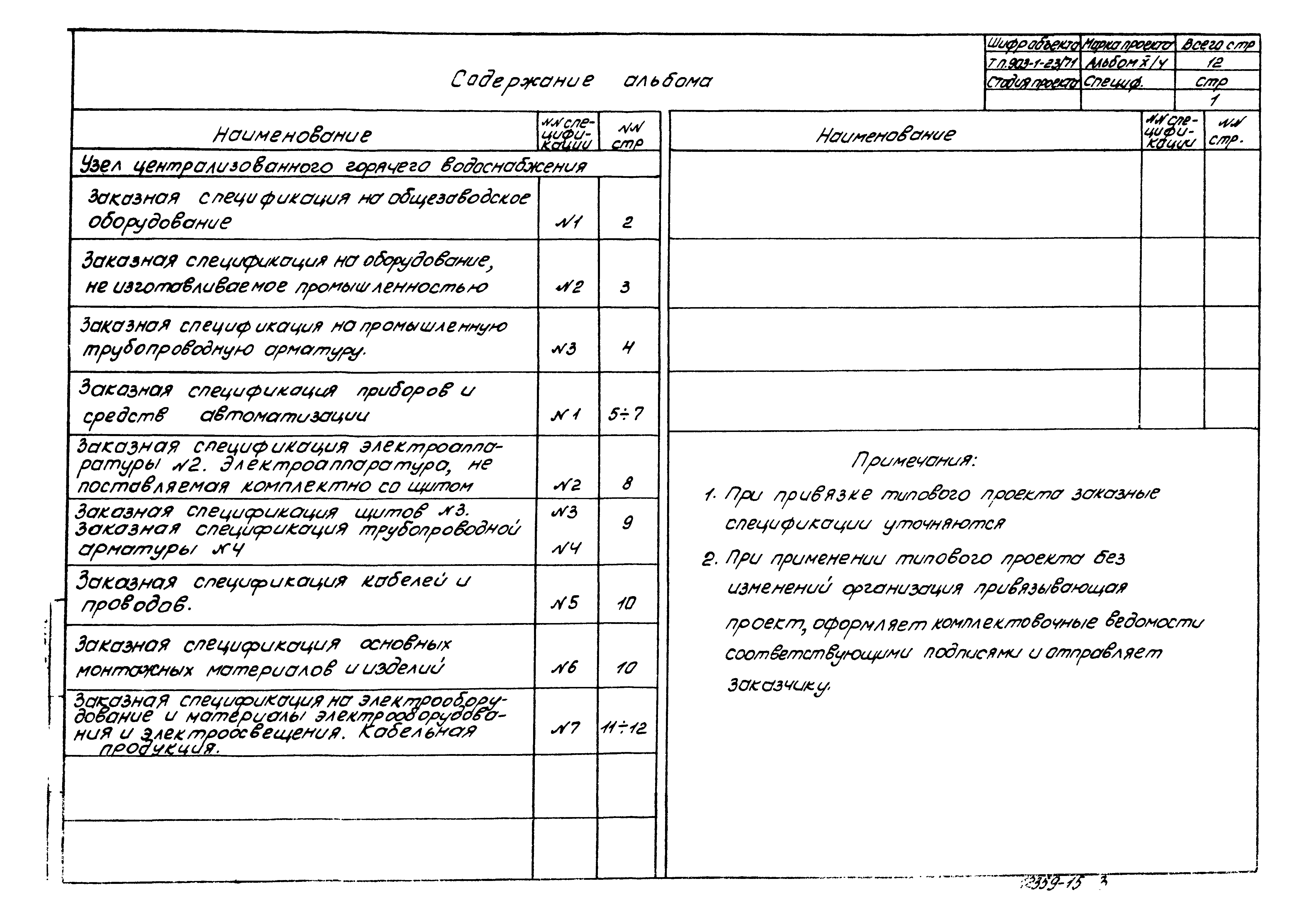 Типовой проект 903-1-23/71