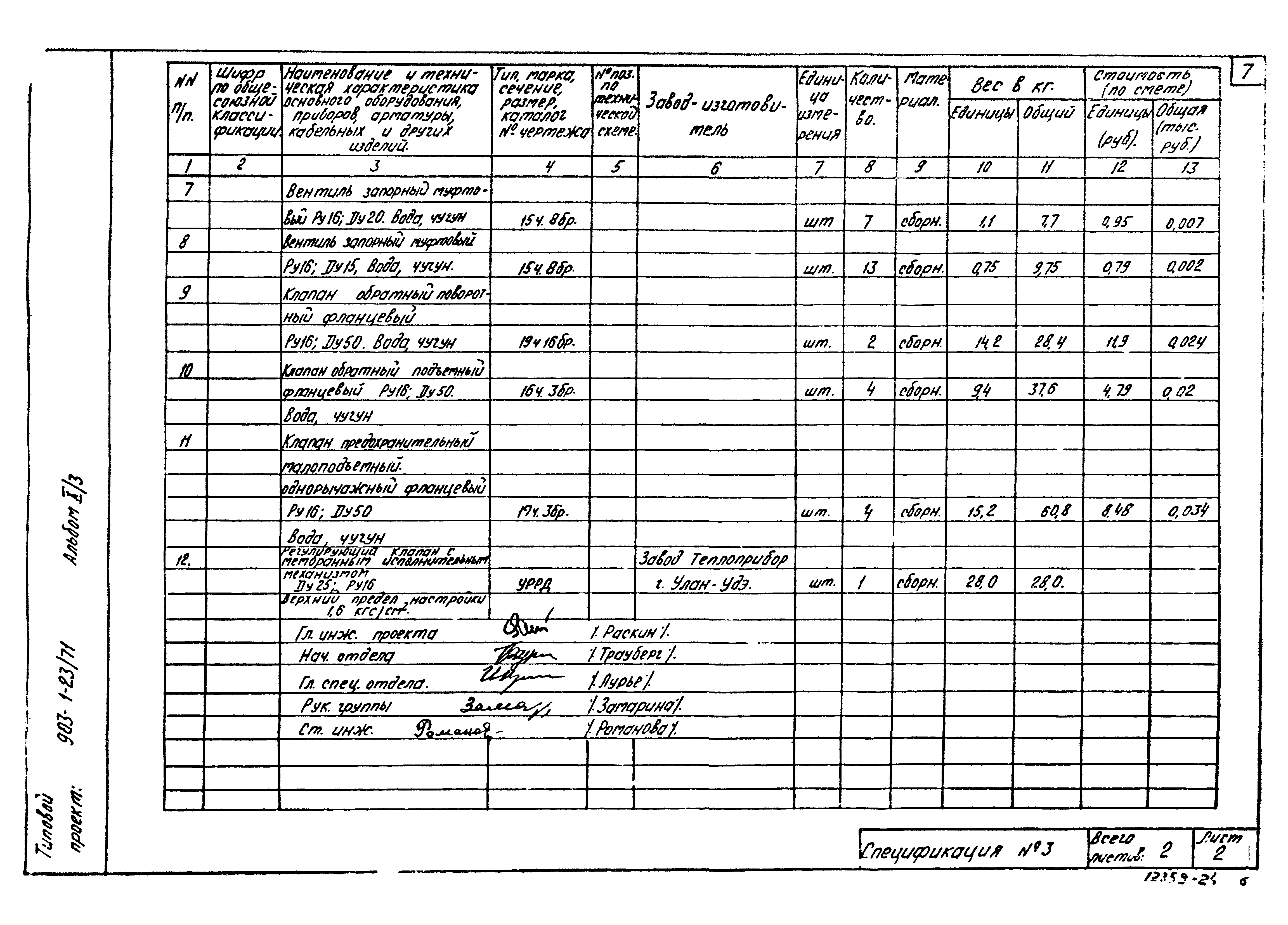 Типовой проект 903-1-23/71