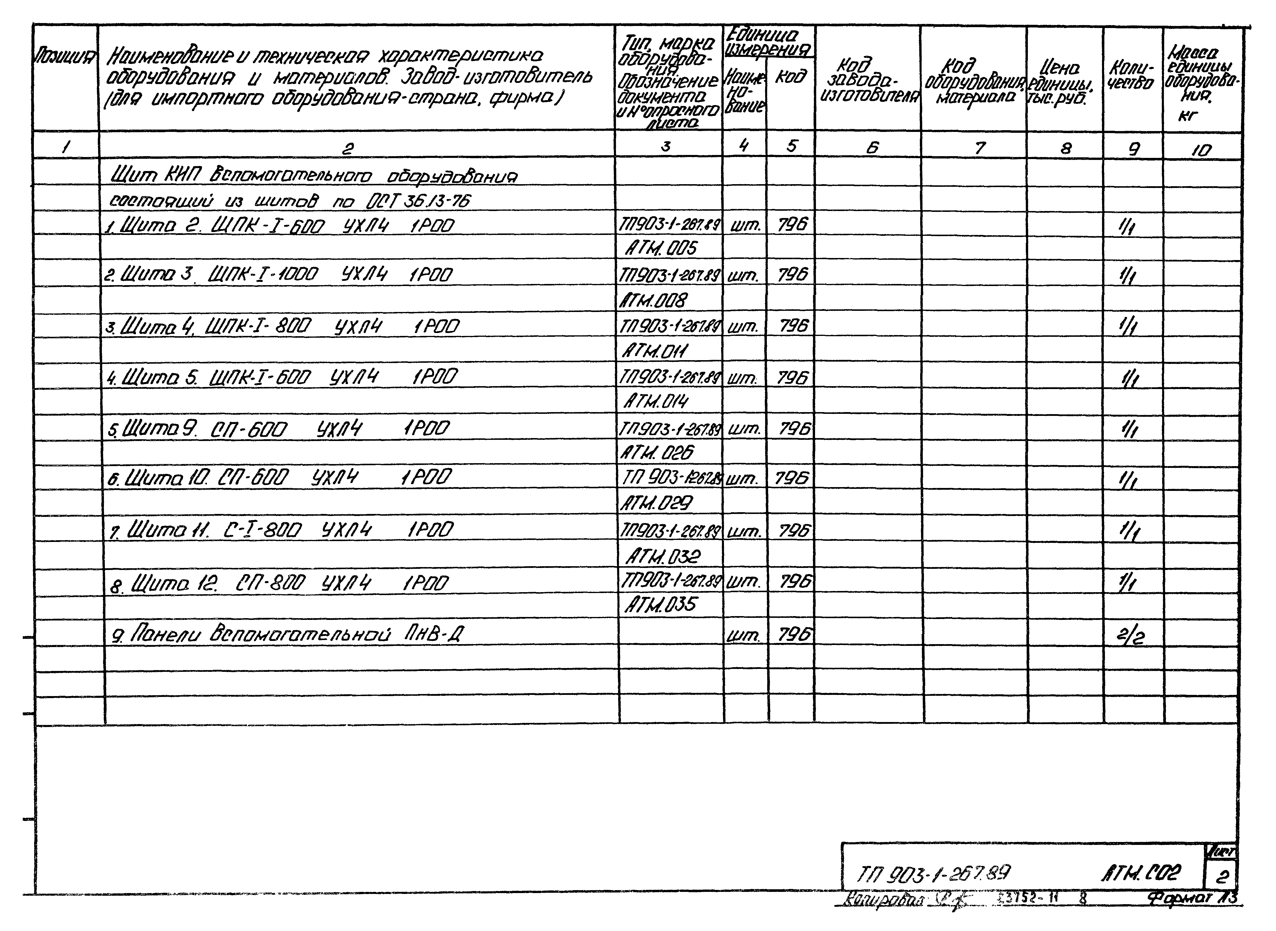 Типовой проект 903-1-267.89