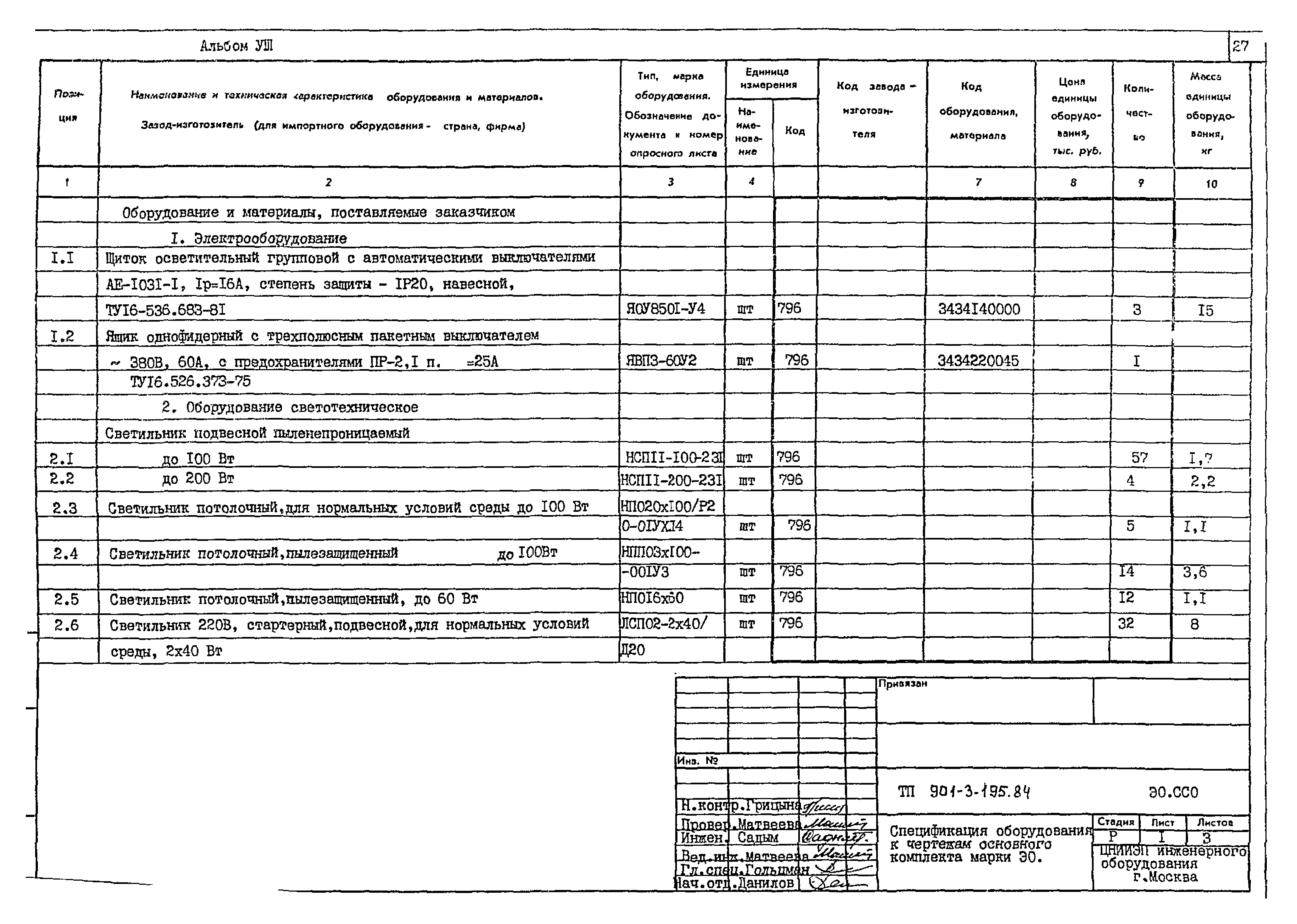 Типовой проект 901-3-195.84