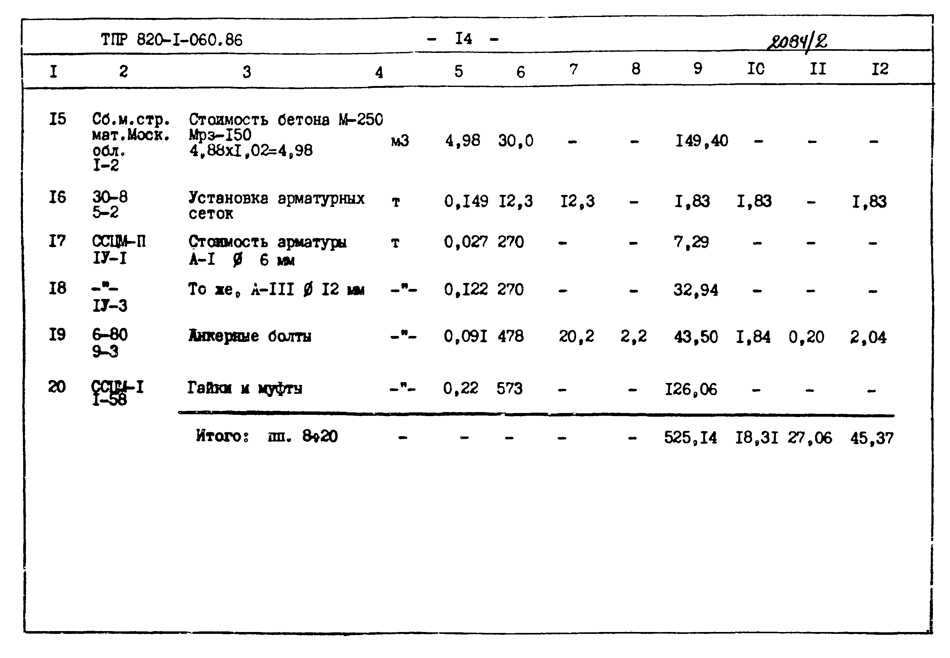 Типовые проектные решения 820-1-060.86