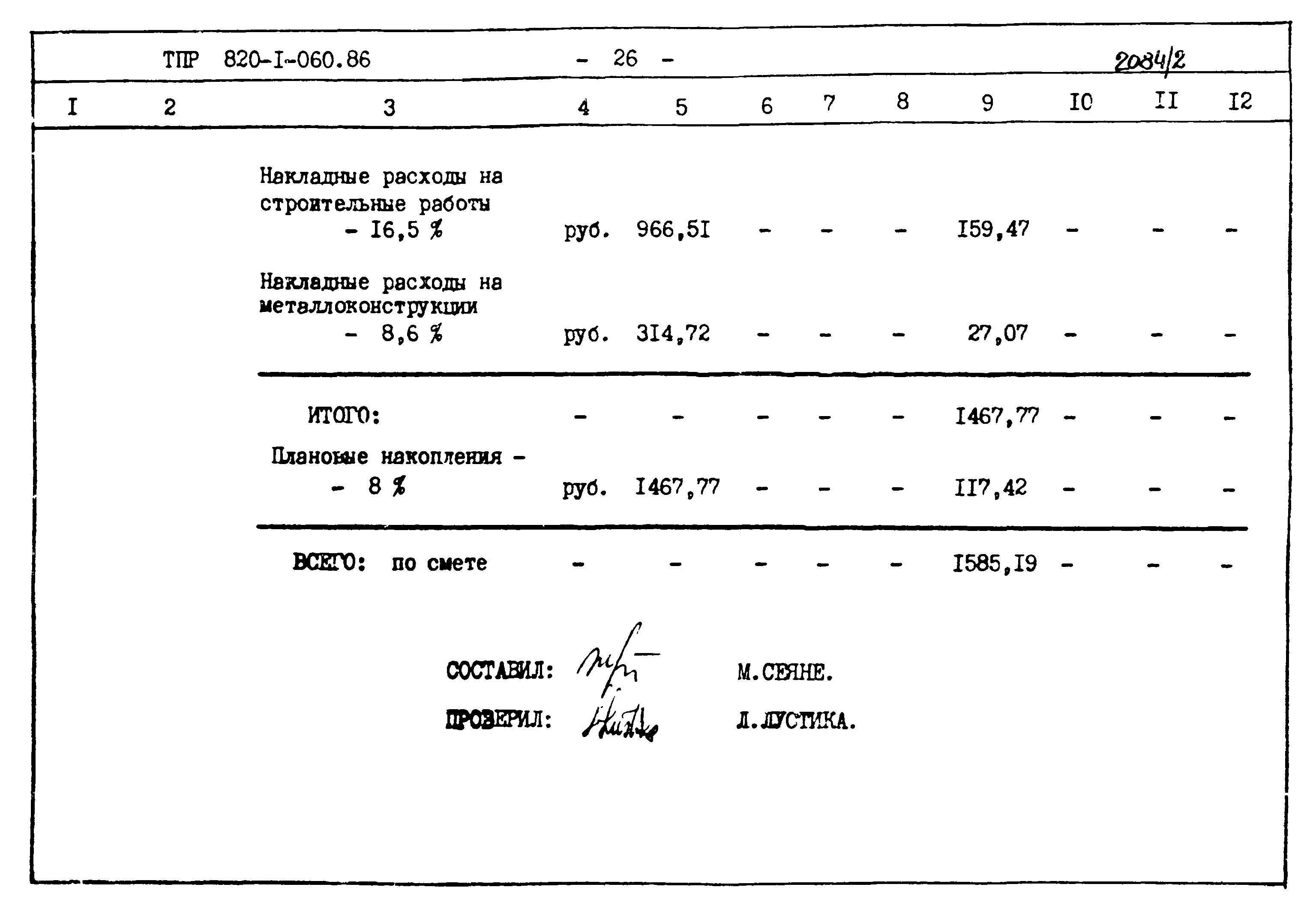 Типовые проектные решения 820-1-060.86