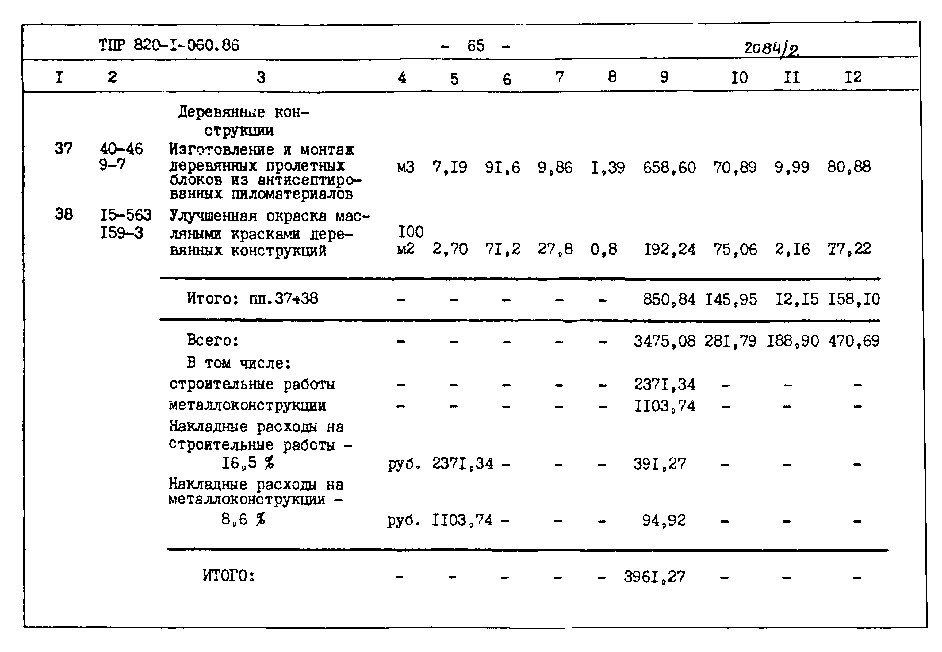 Типовые проектные решения 820-1-060.86