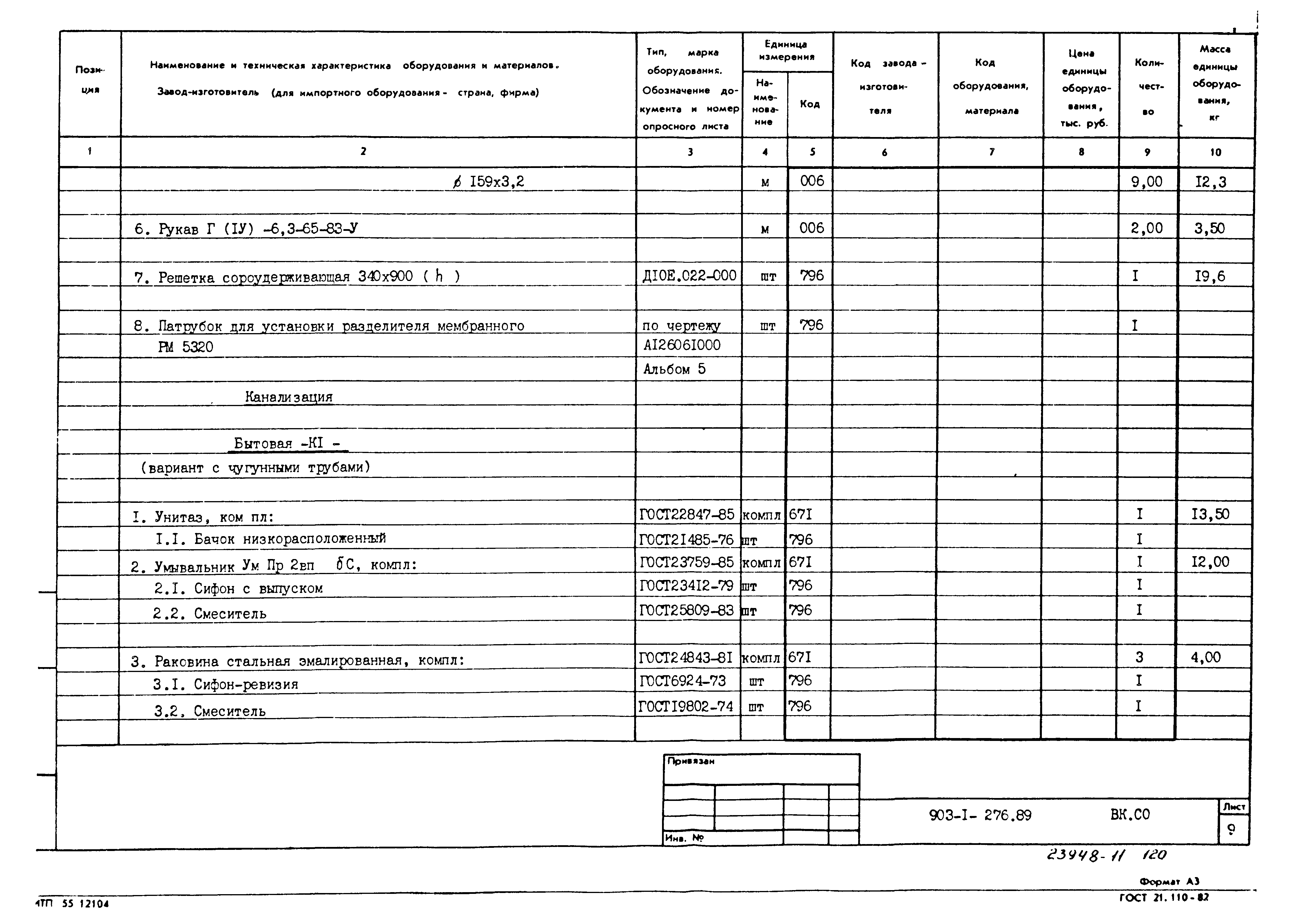 Типовой проект 903-1-276.89