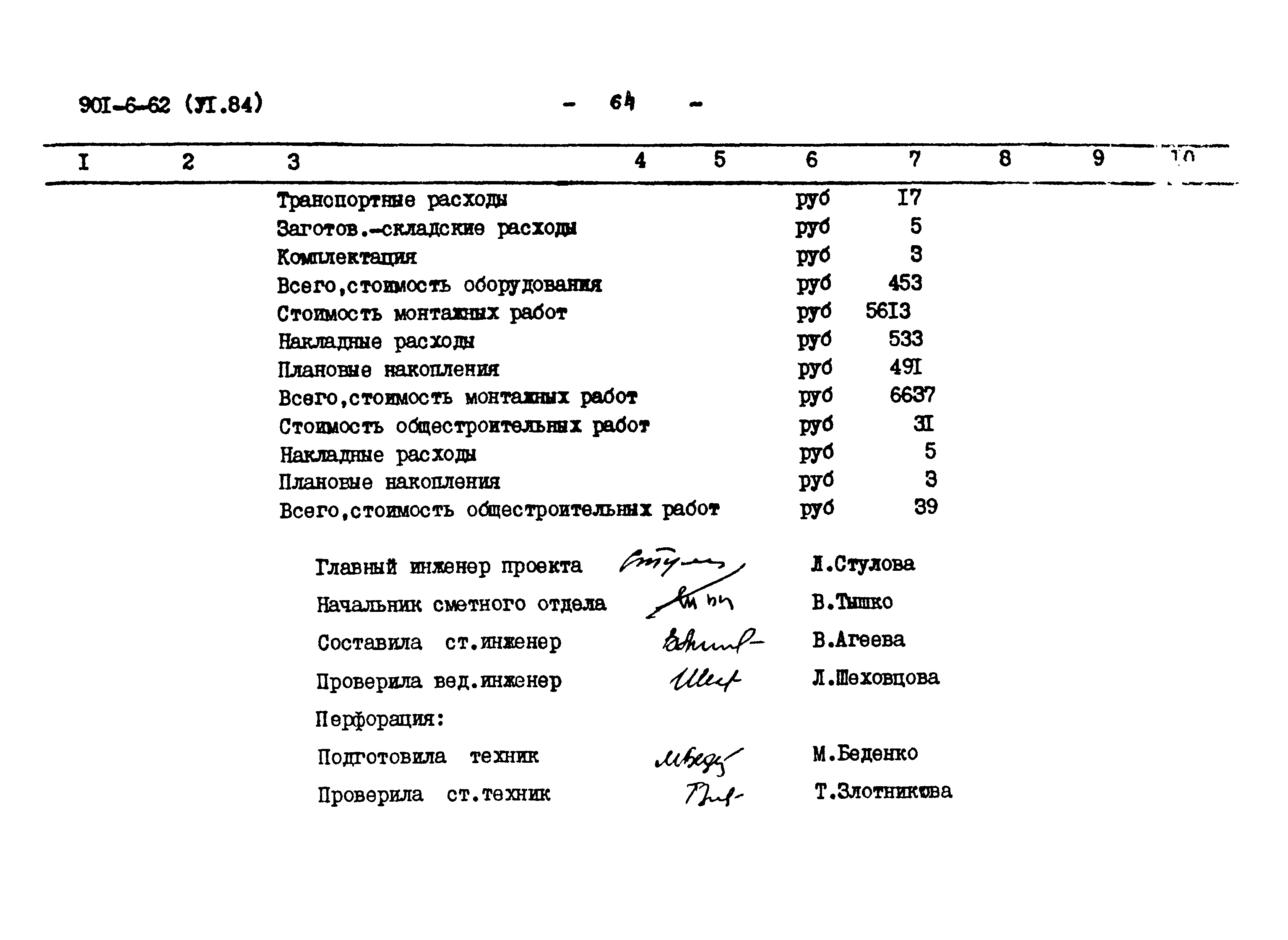 Типовой проект 901-6-62