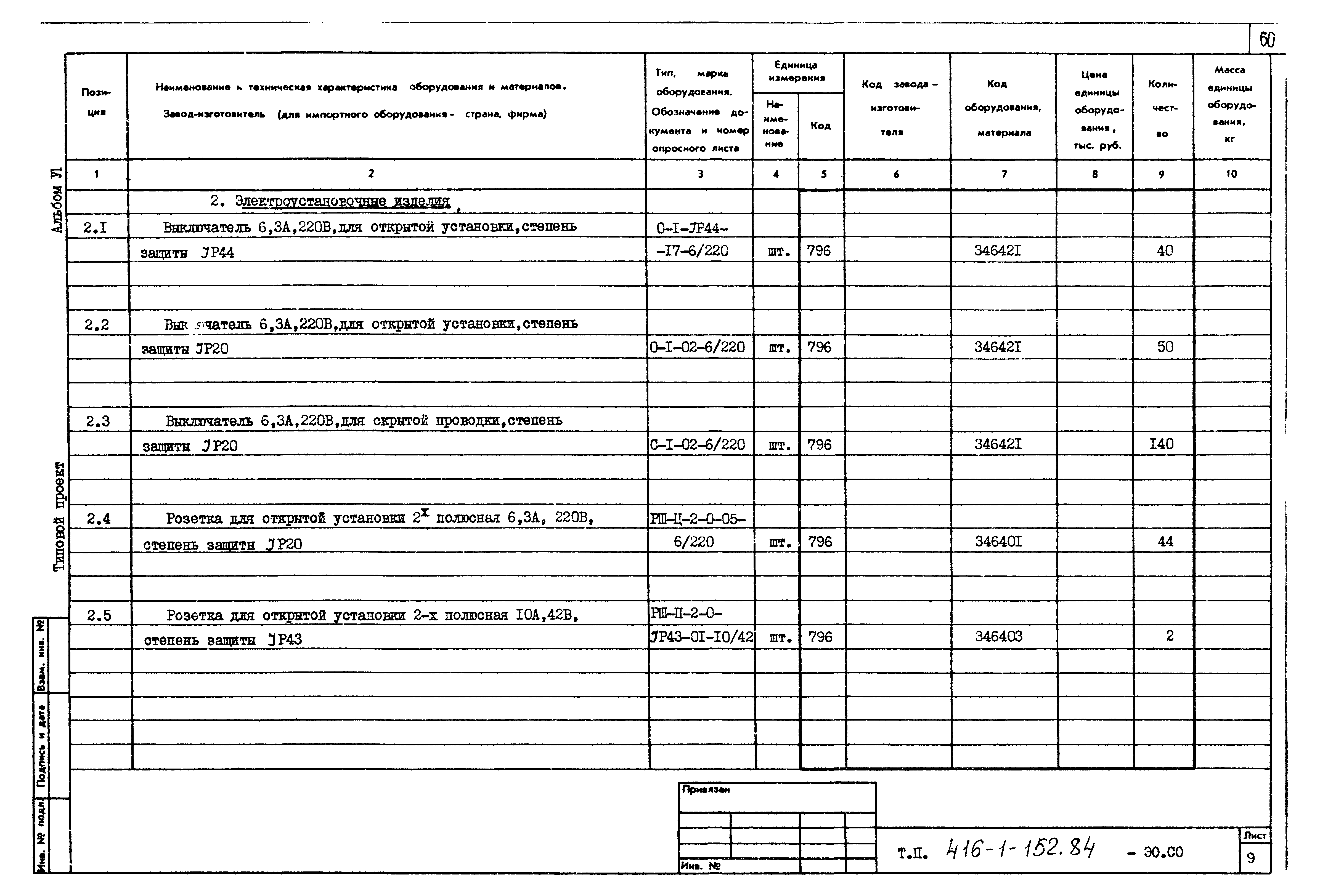 Типовой проект 416-1-152.84