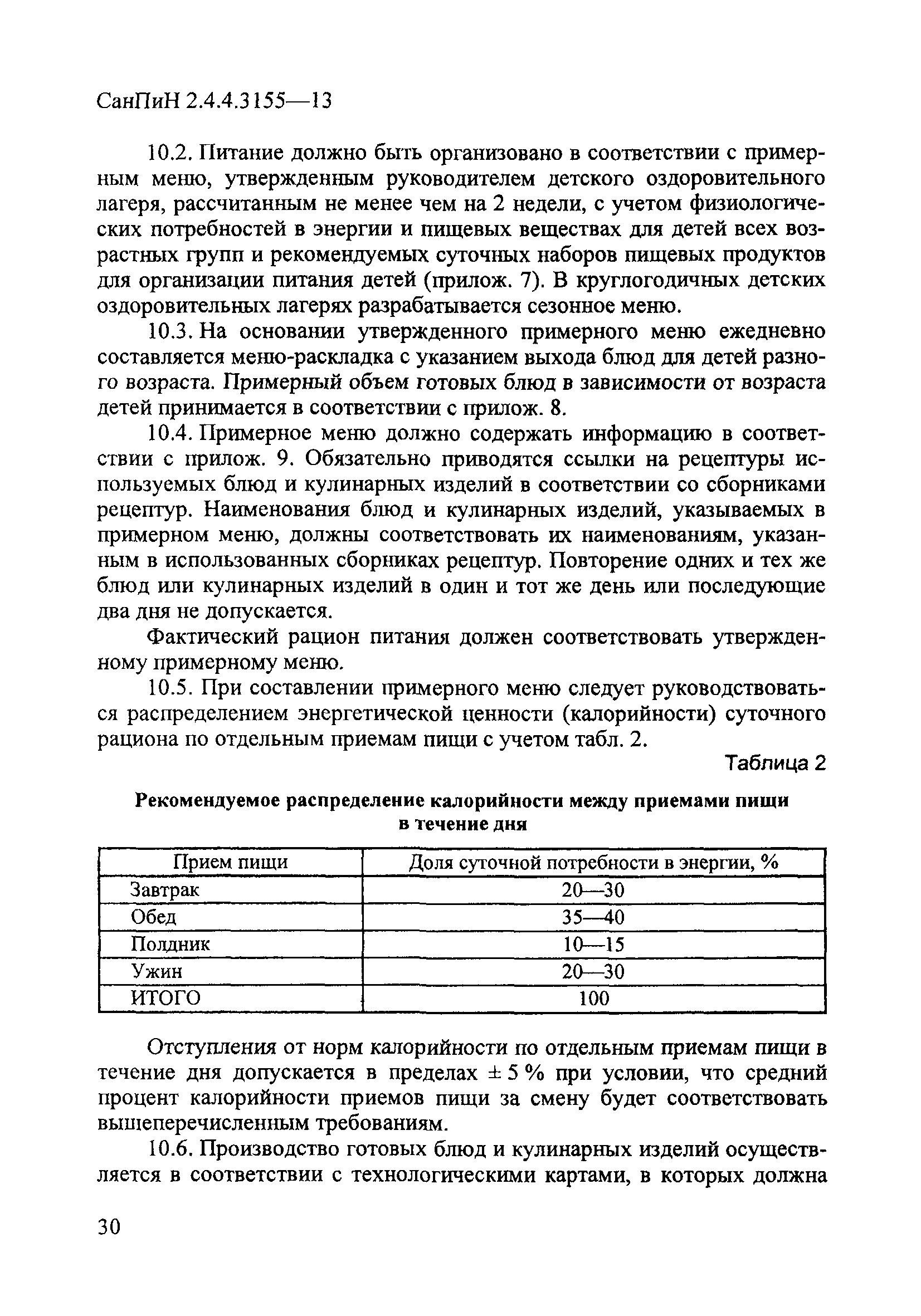 СанПиН 2.4.4.3155-13