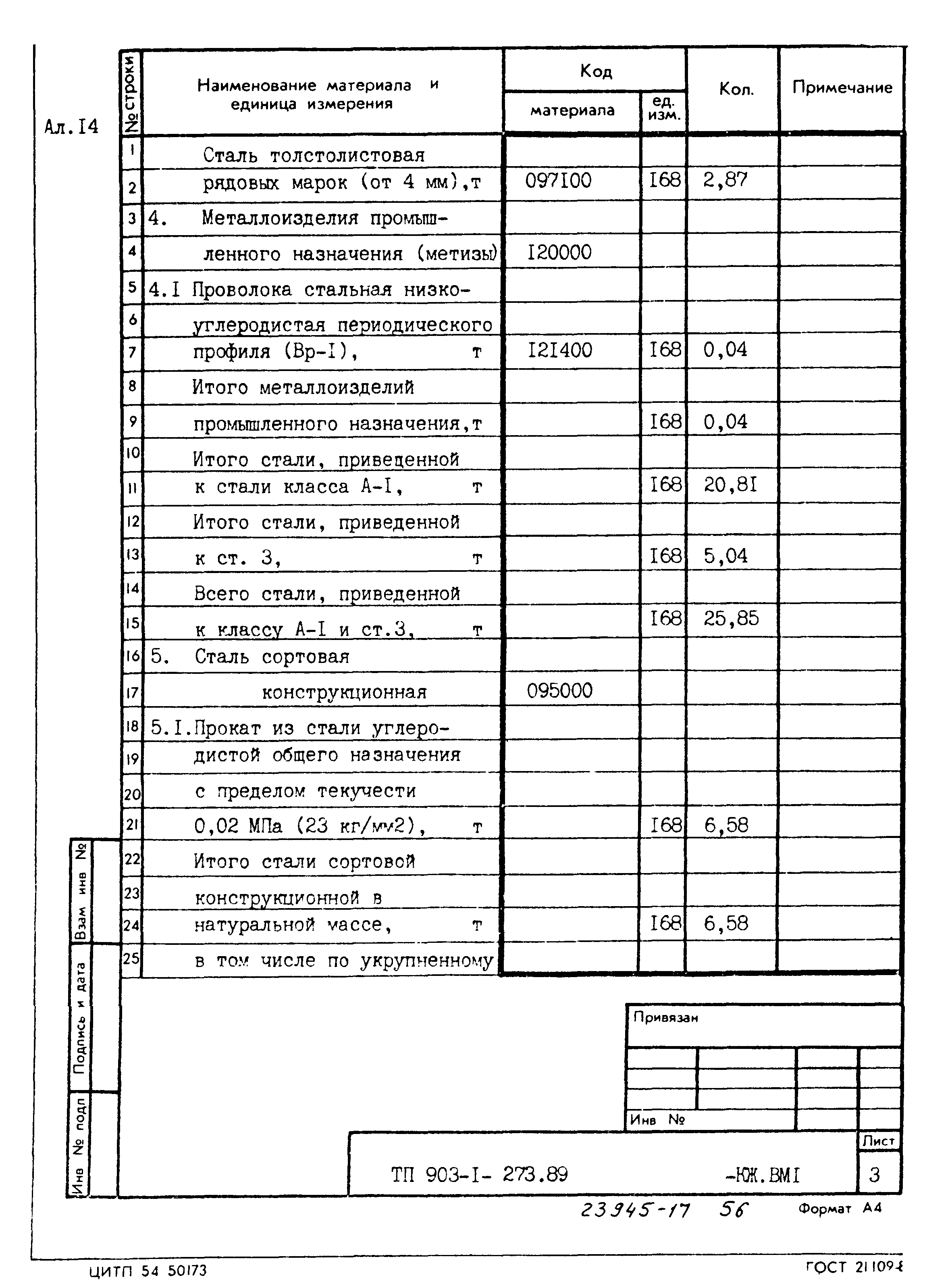 Типовой проект 903-1-273.89