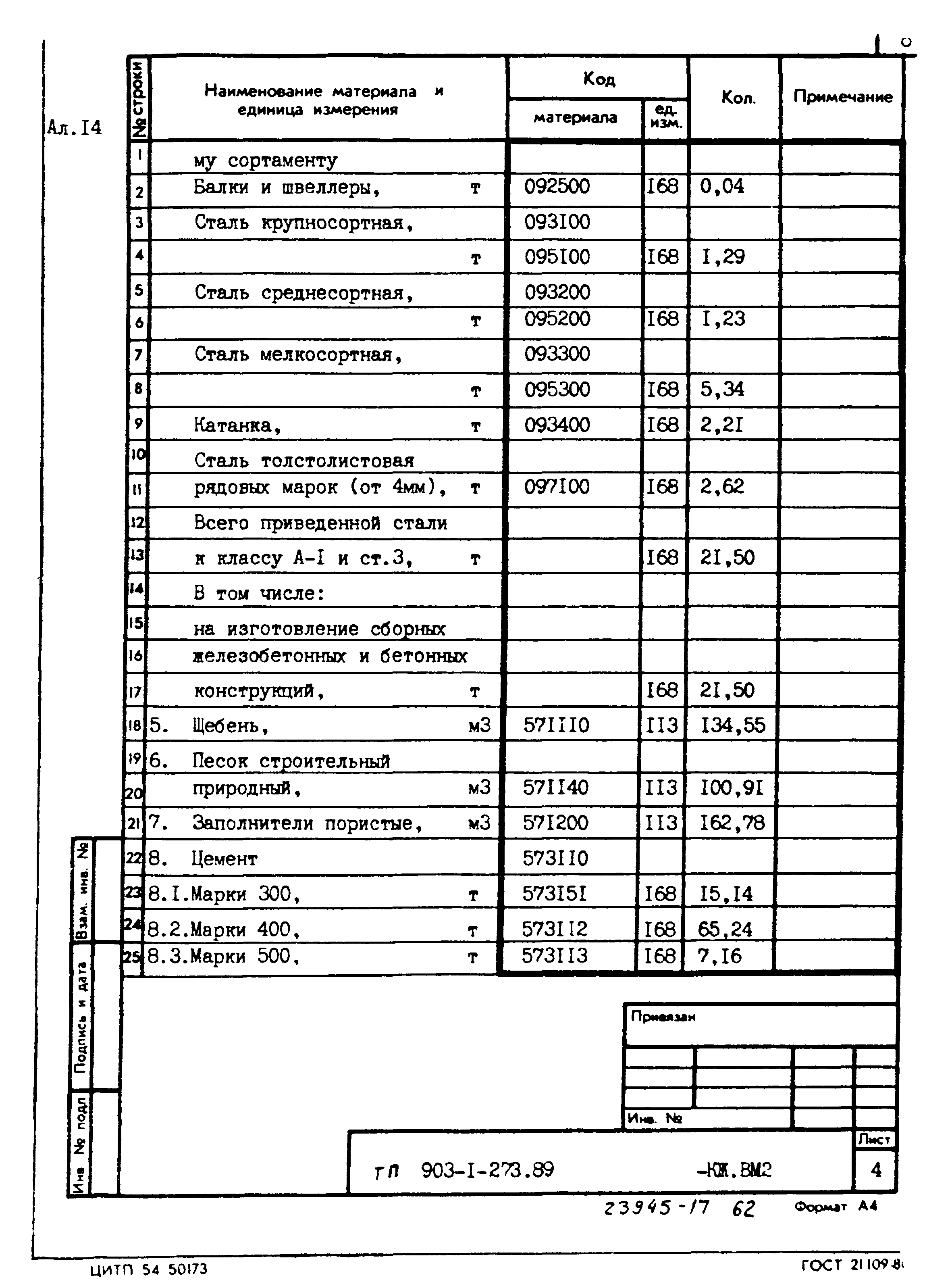 Типовой проект 903-1-273.89