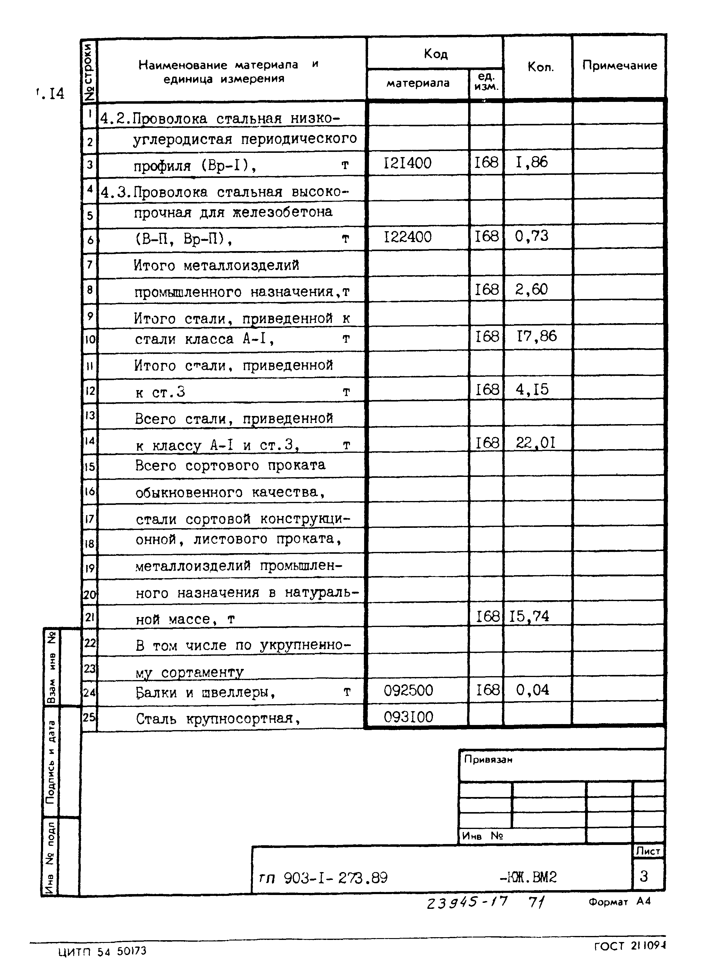 Типовой проект 903-1-273.89