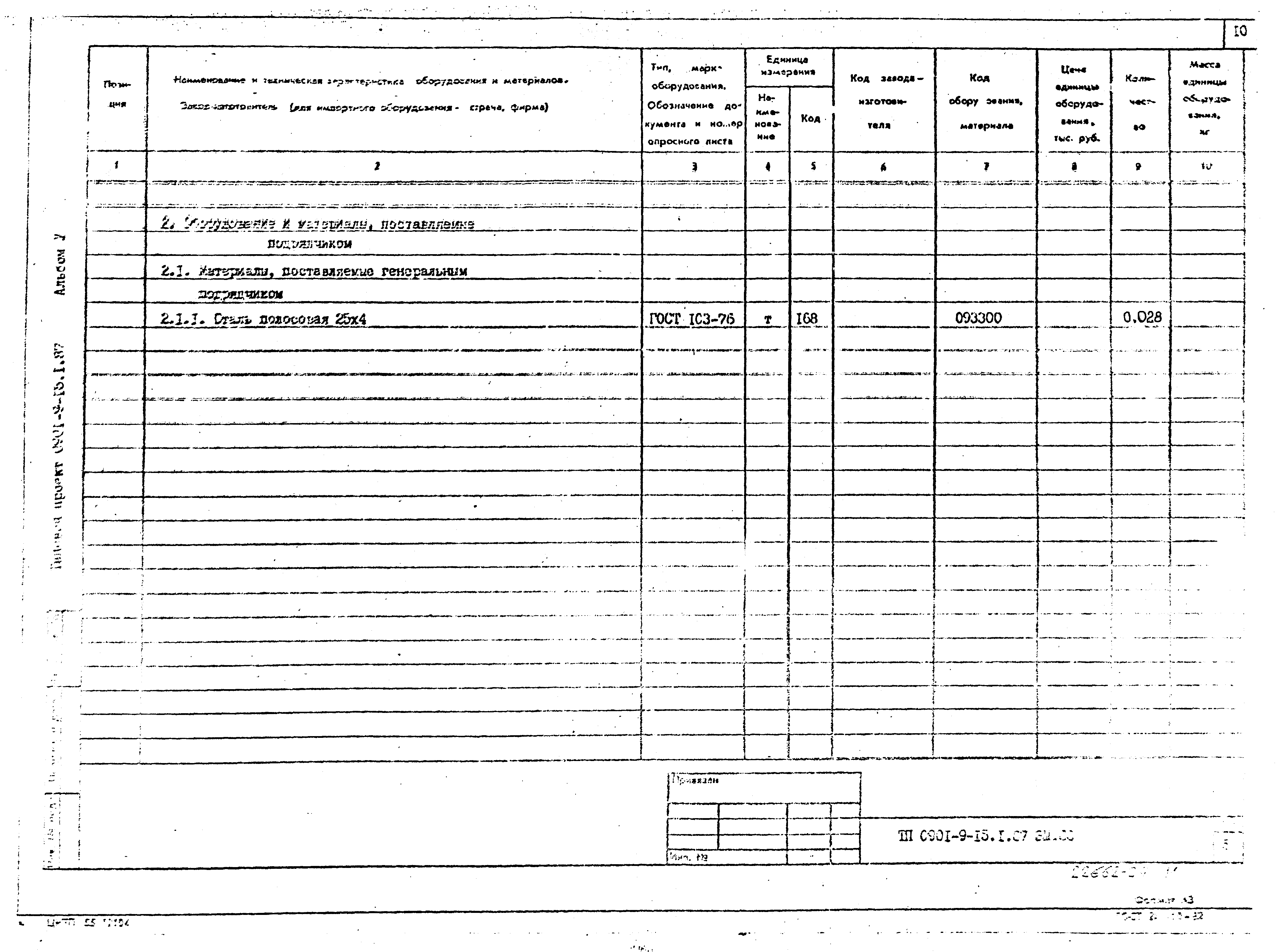 Типовой проект 0901-9-15.2.87