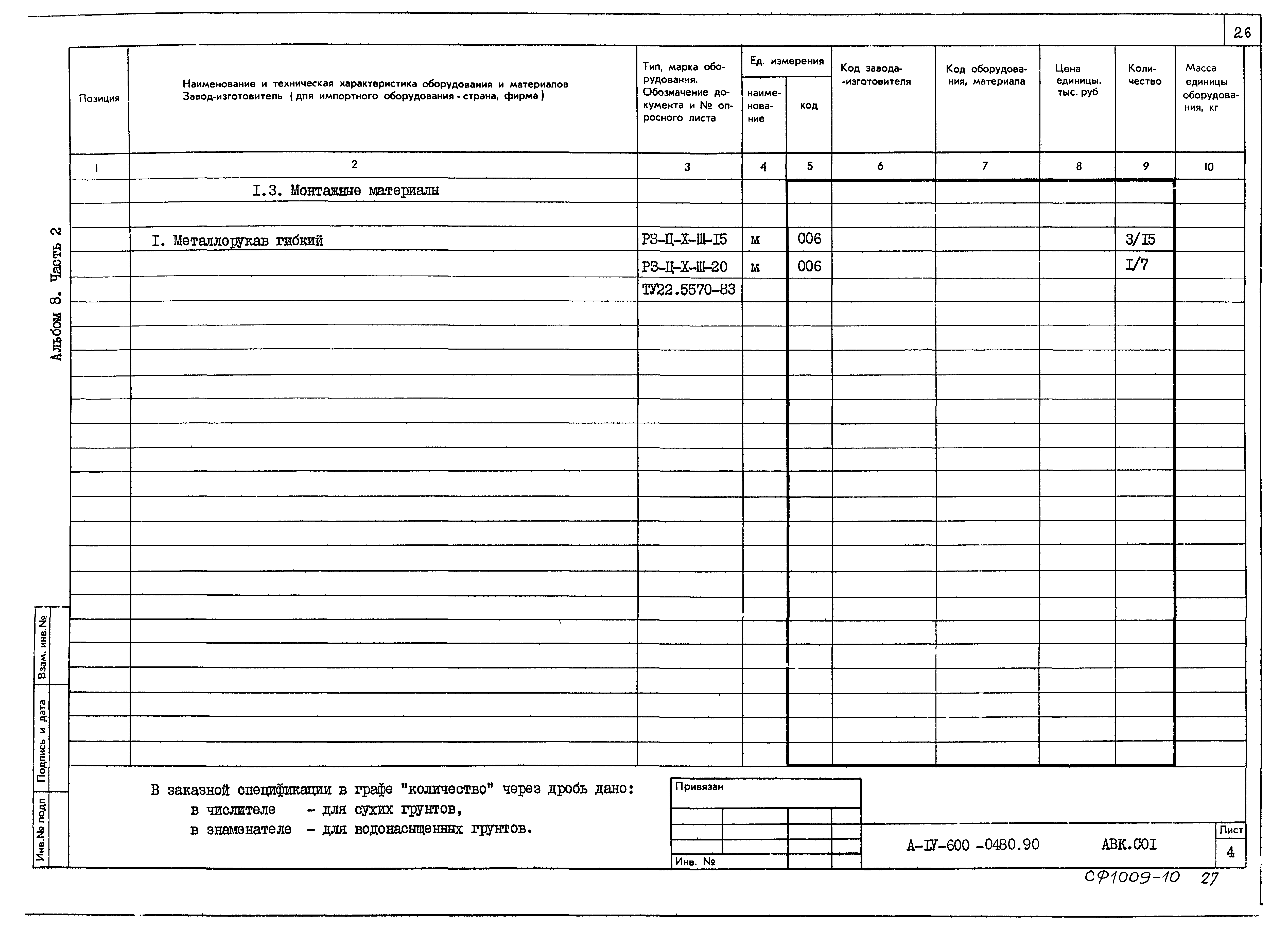 Типовые проектные решения А-IV-600-0480.90