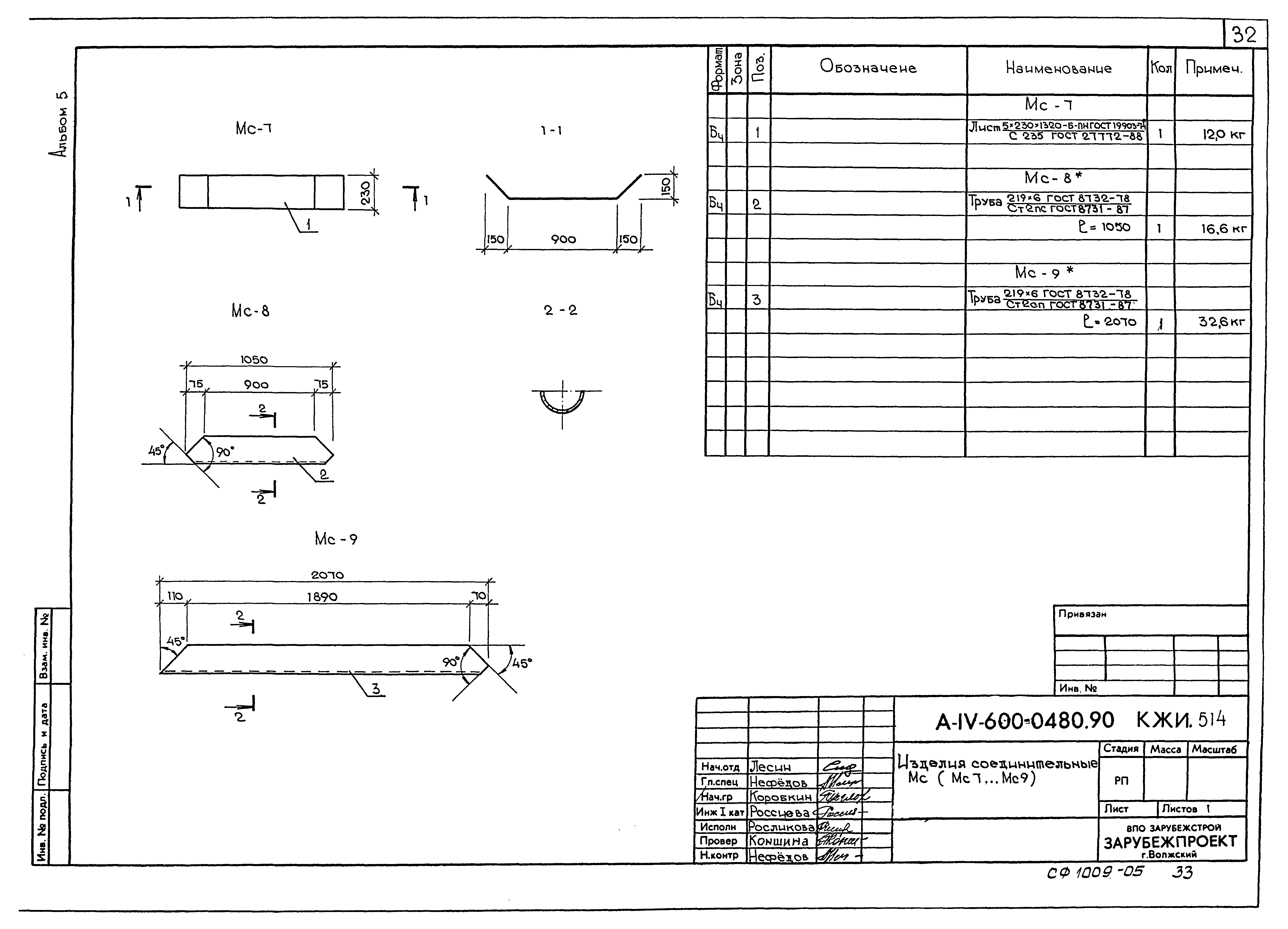 Типовые проектные решения А-IV-600-0480.90