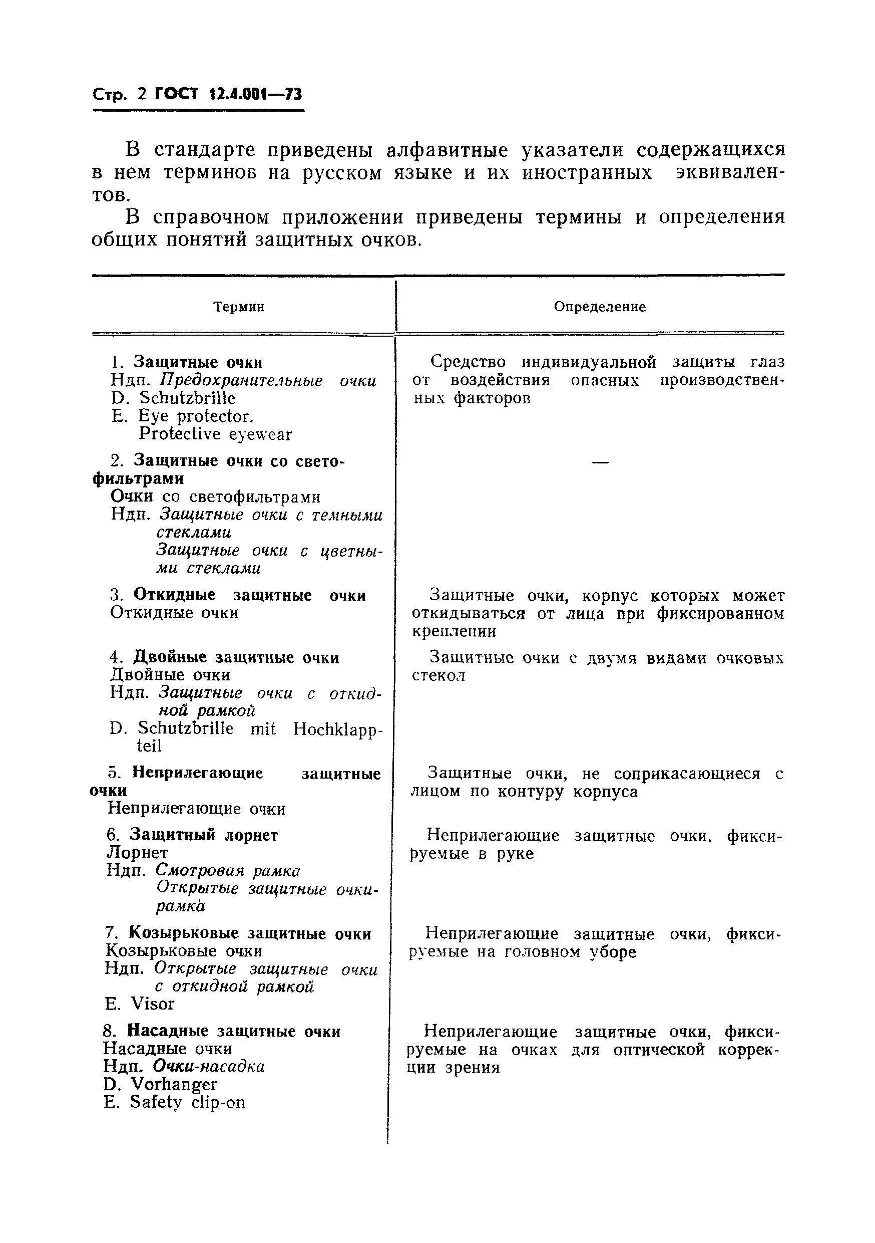 ГОСТ 12.4.001-73