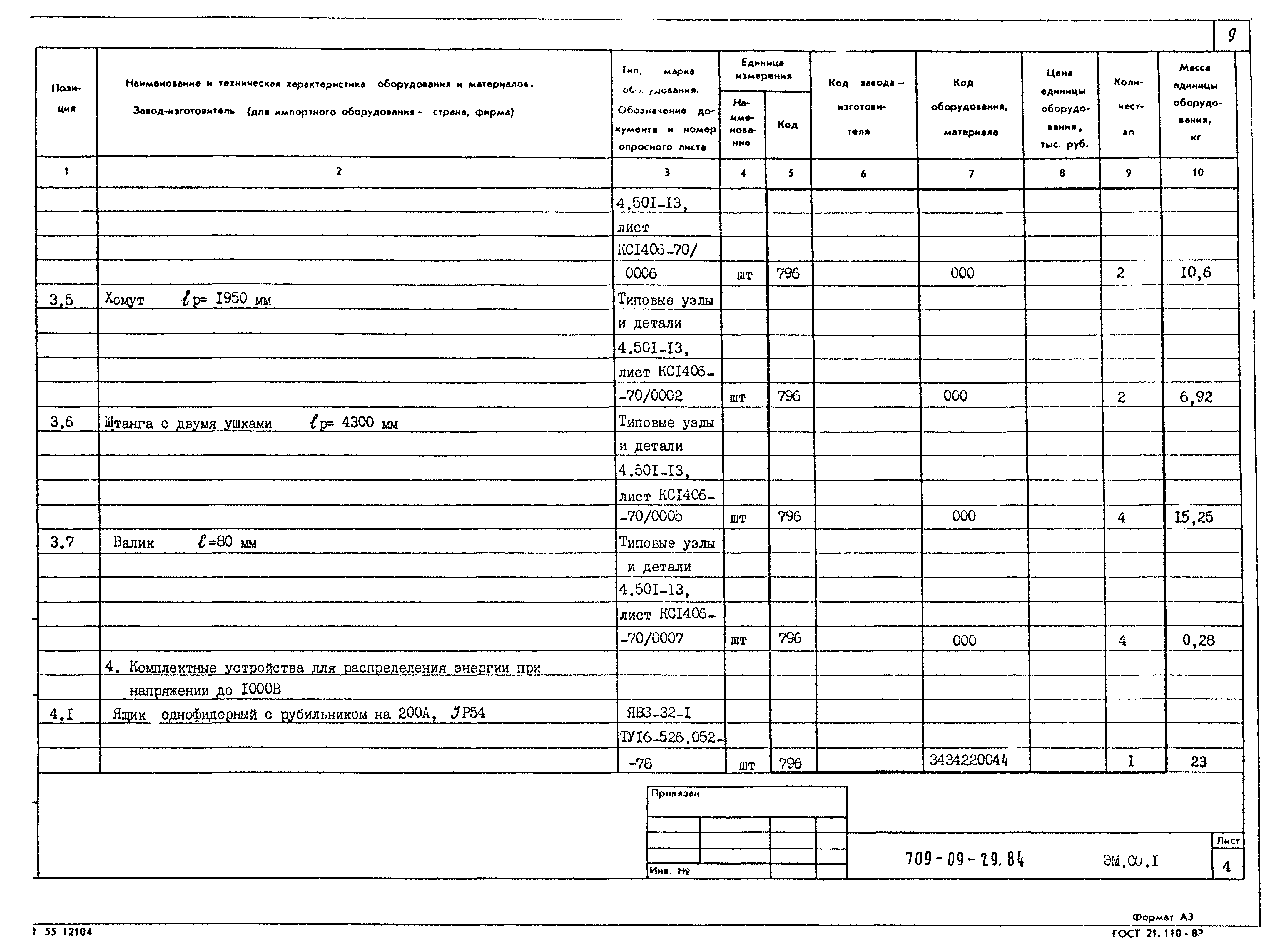 Типовые проектные решения 709-09-29.84