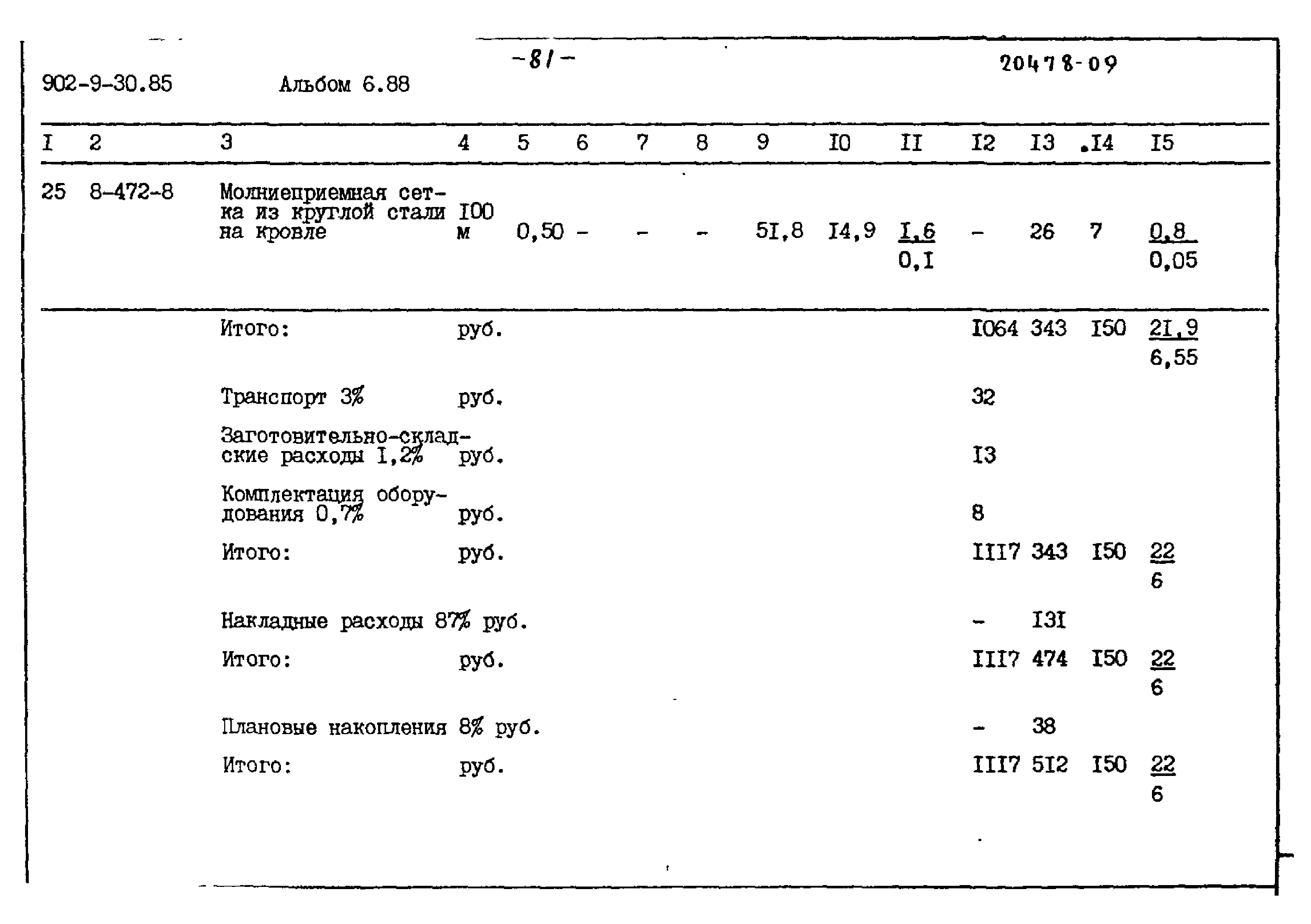 Типовой проект 902-9-30.85