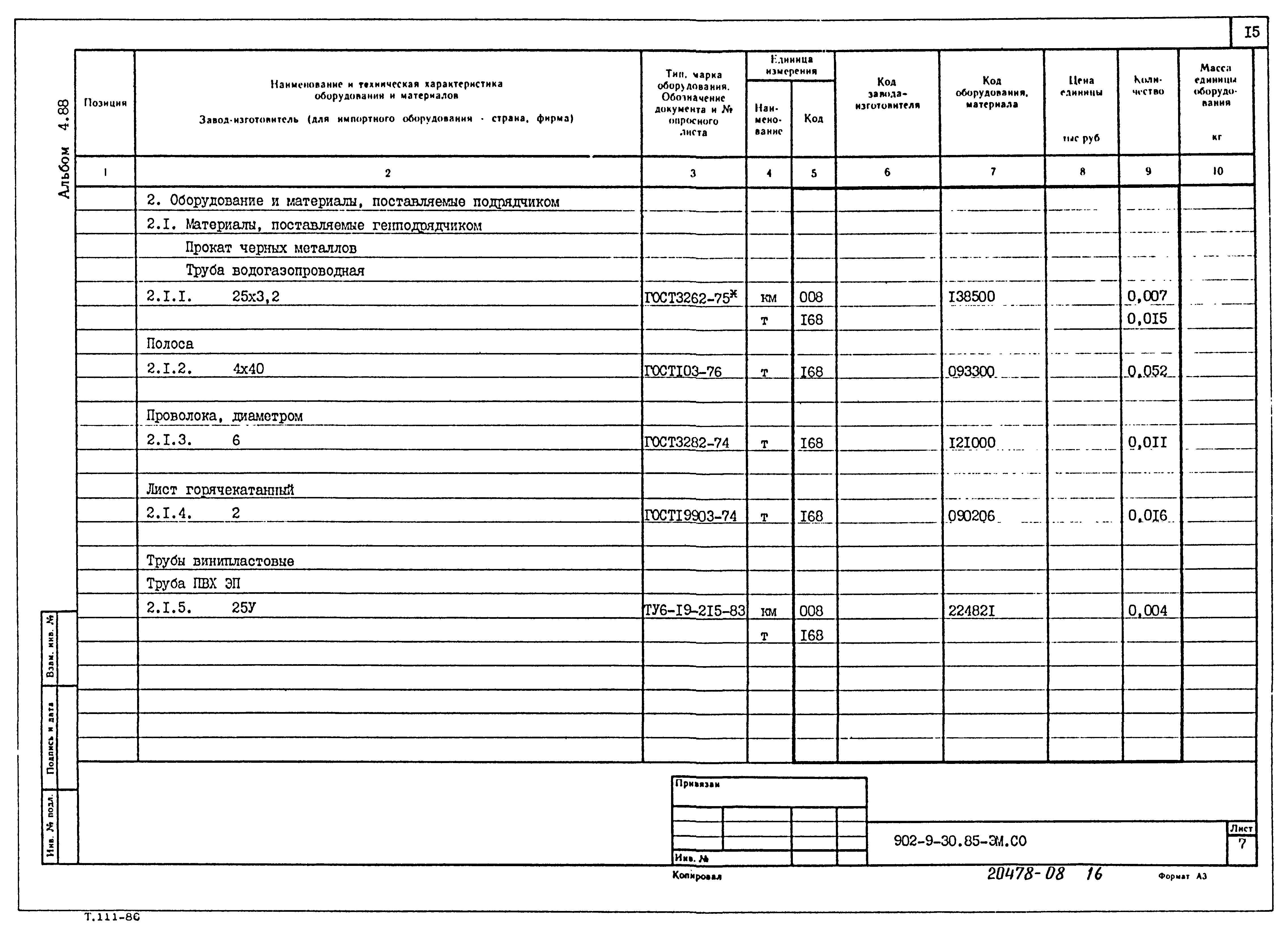 Типовой проект 902-9-30.85