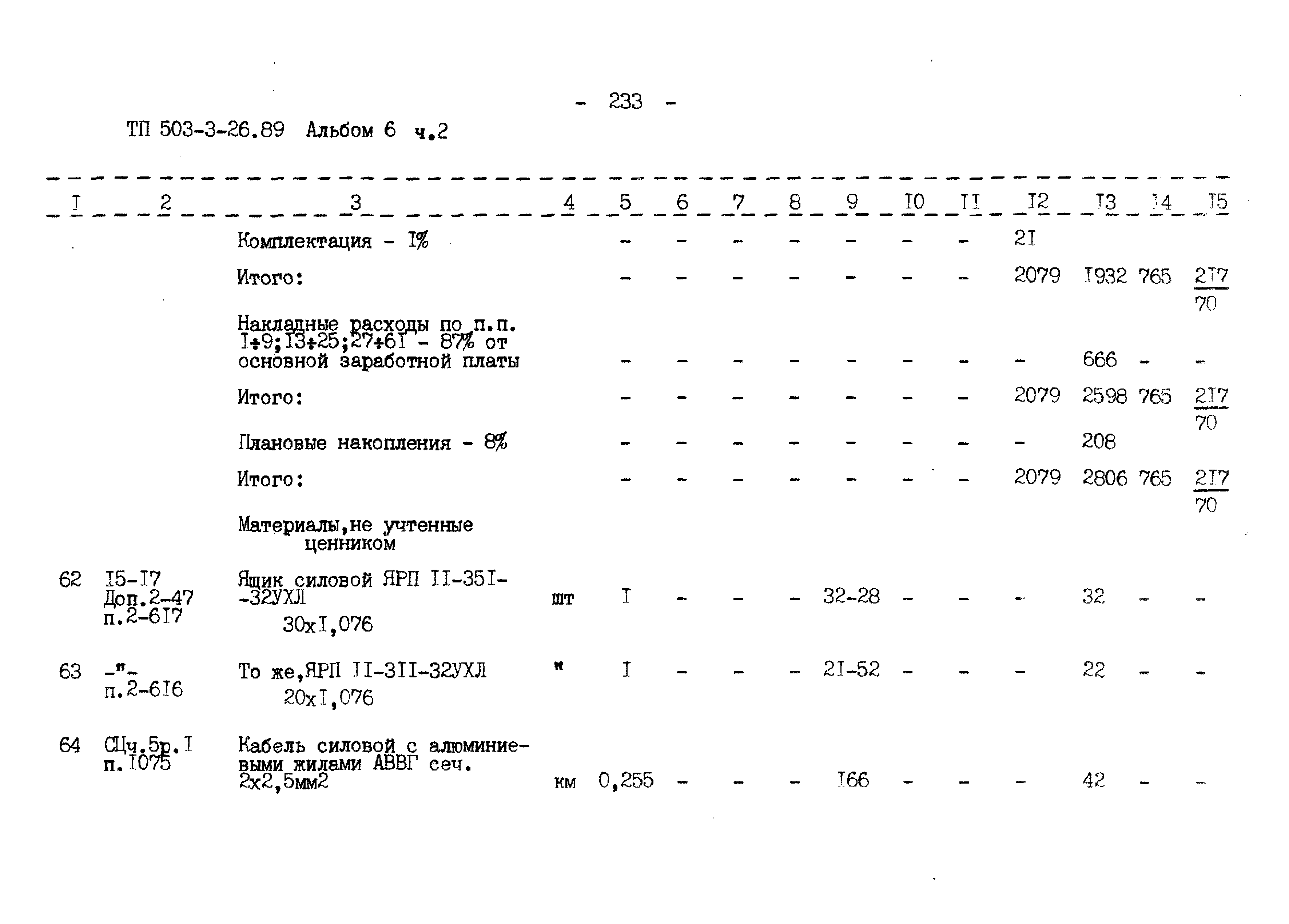 Типовой проект 503-3-26.89