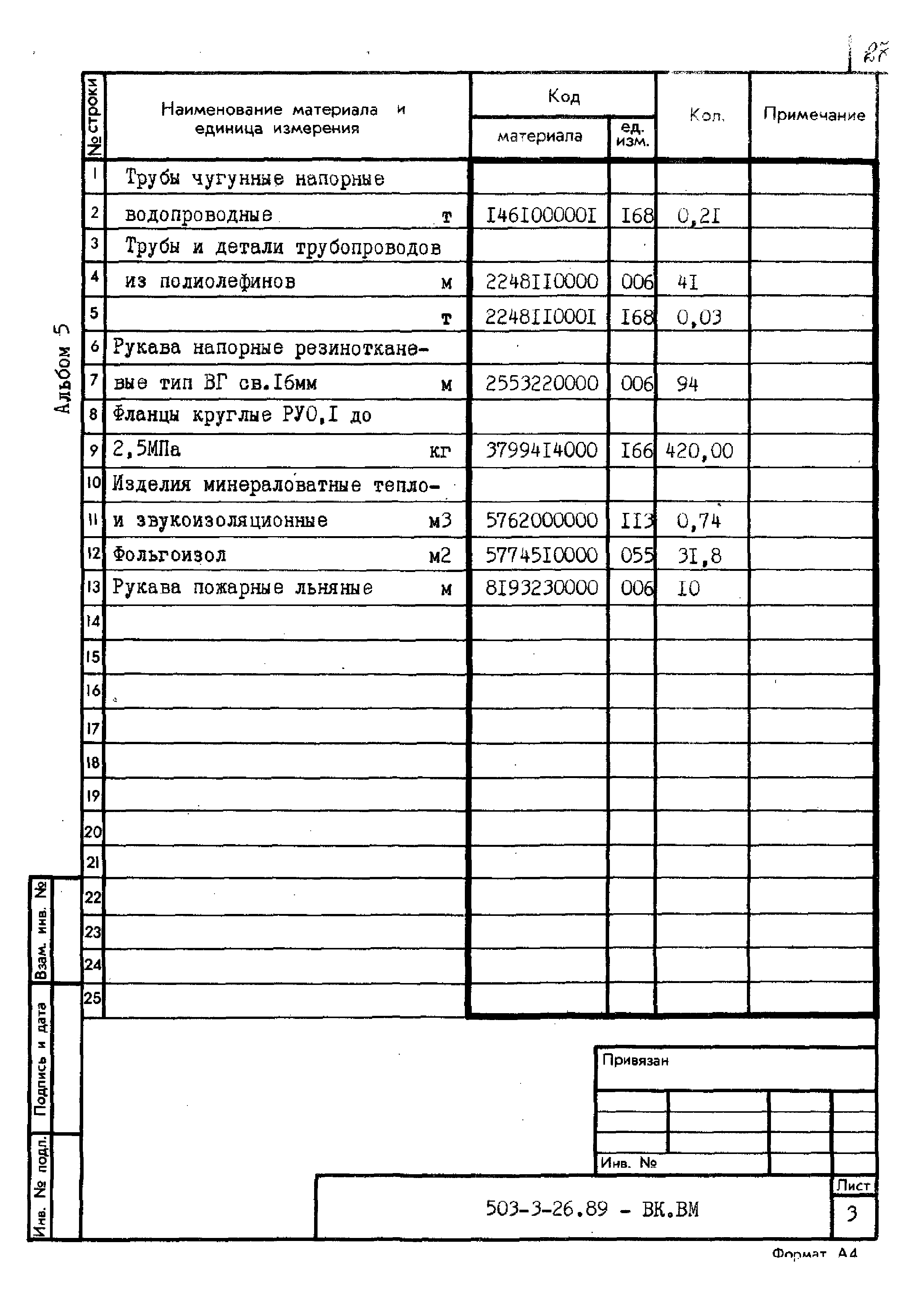 Типовой проект 503-3-26.89