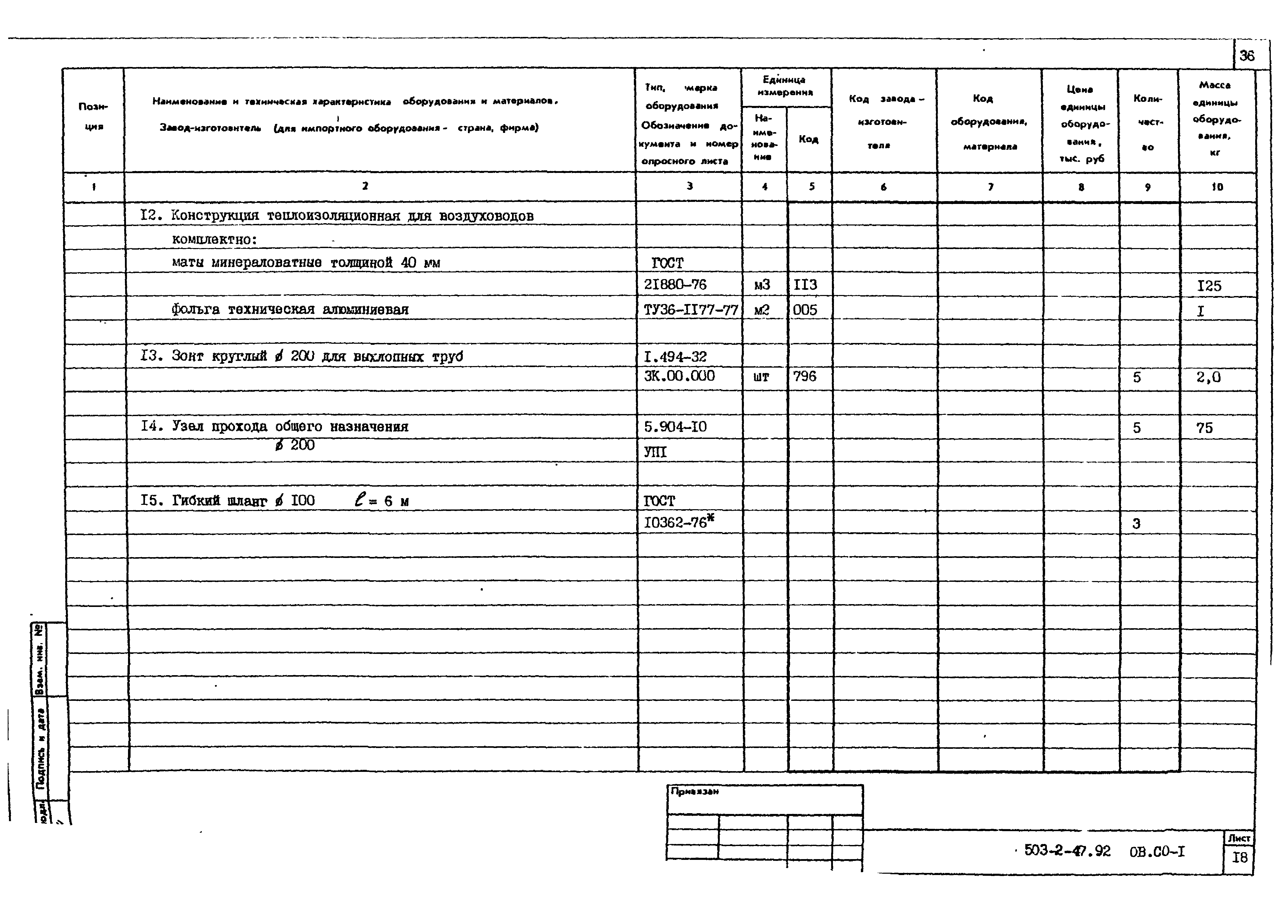 Типовой проект 503-2-47.92