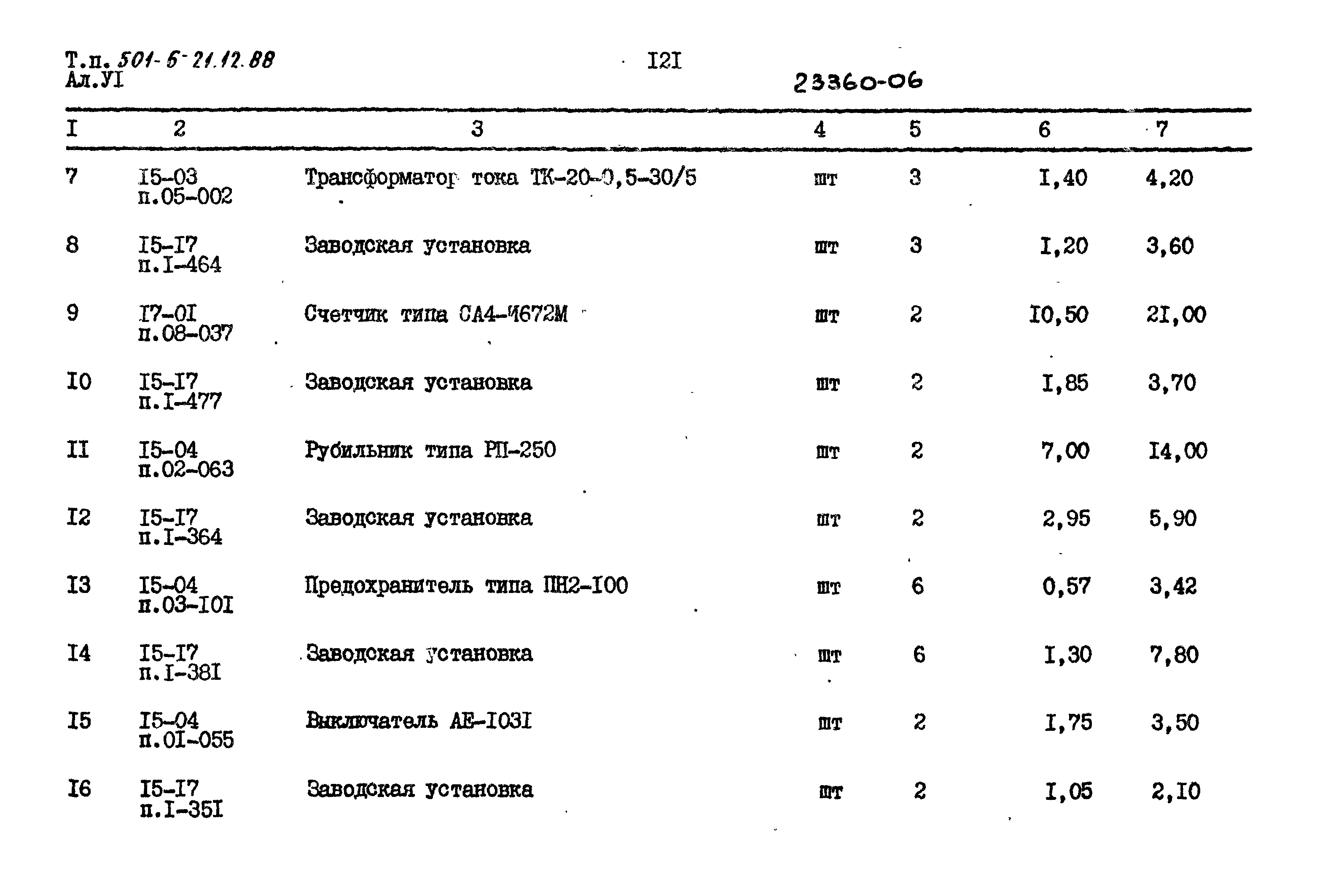 Типовой проект 501-6-21.12.88