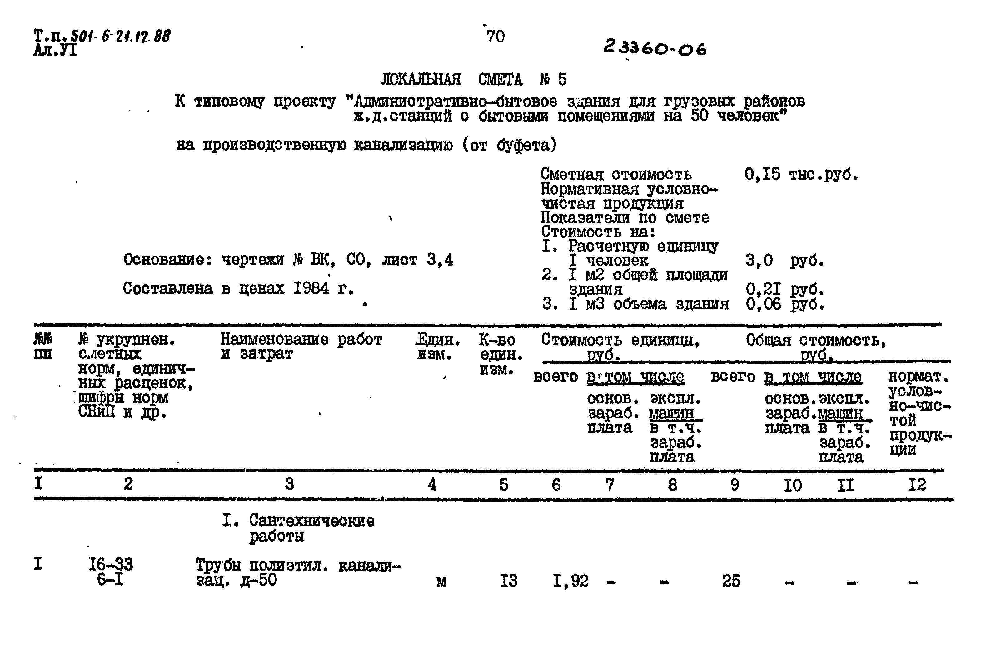 Типовой проект 501-6-21.12.88