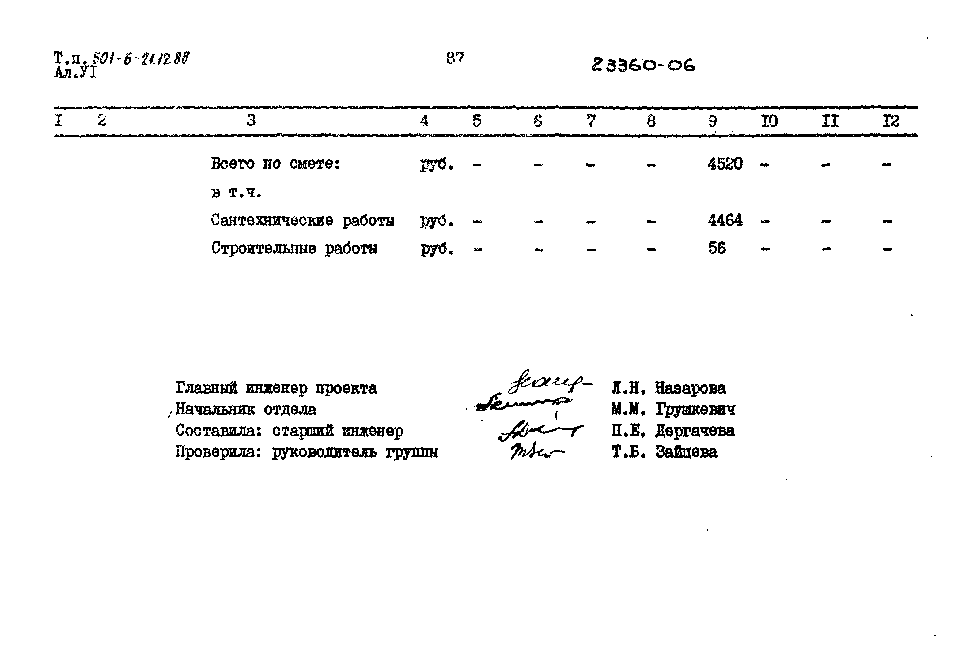 Типовой проект 501-6-21.12.88