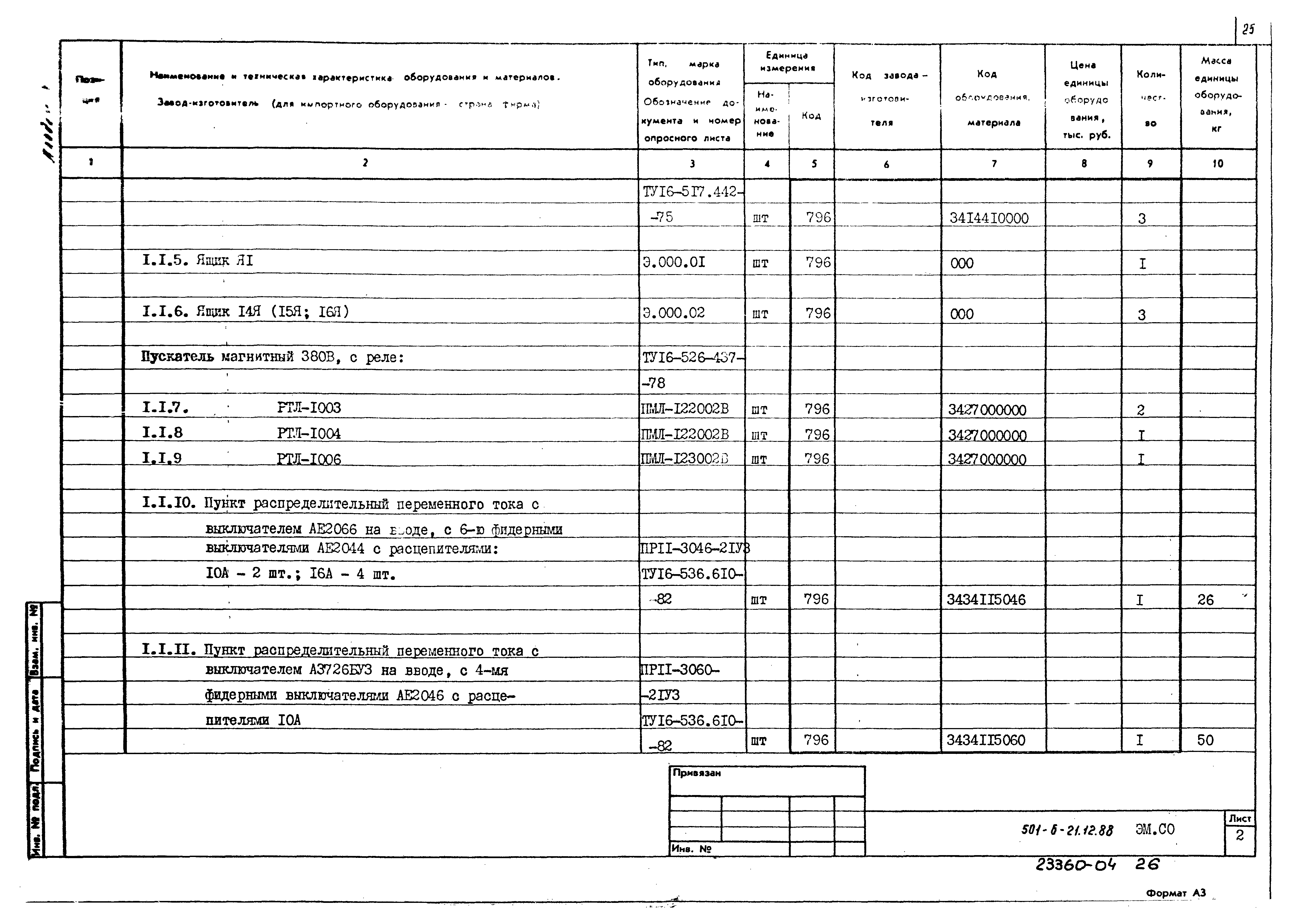 Типовой проект 501-6-21.12.88