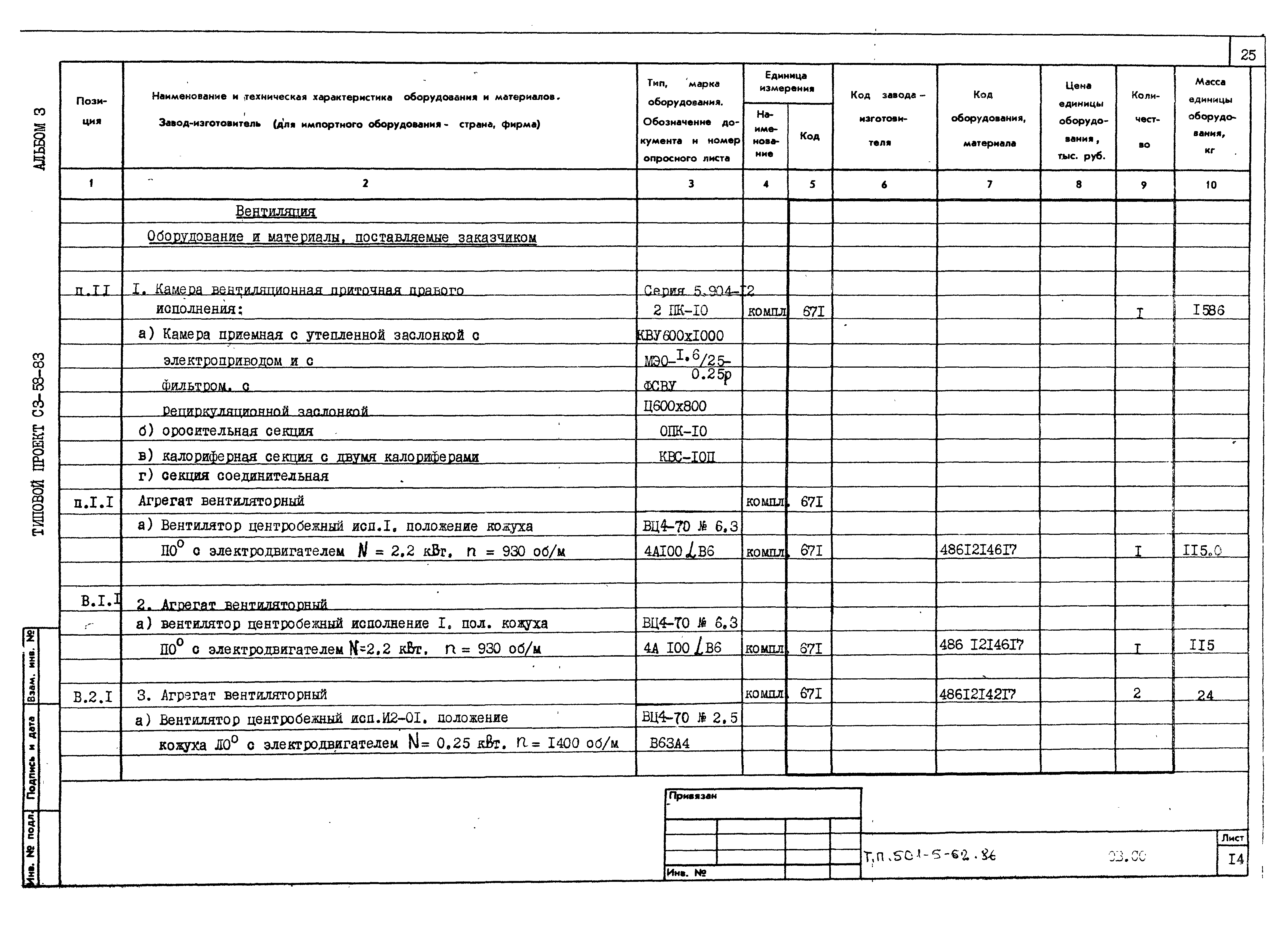 Типовой проект 501-5-62.86