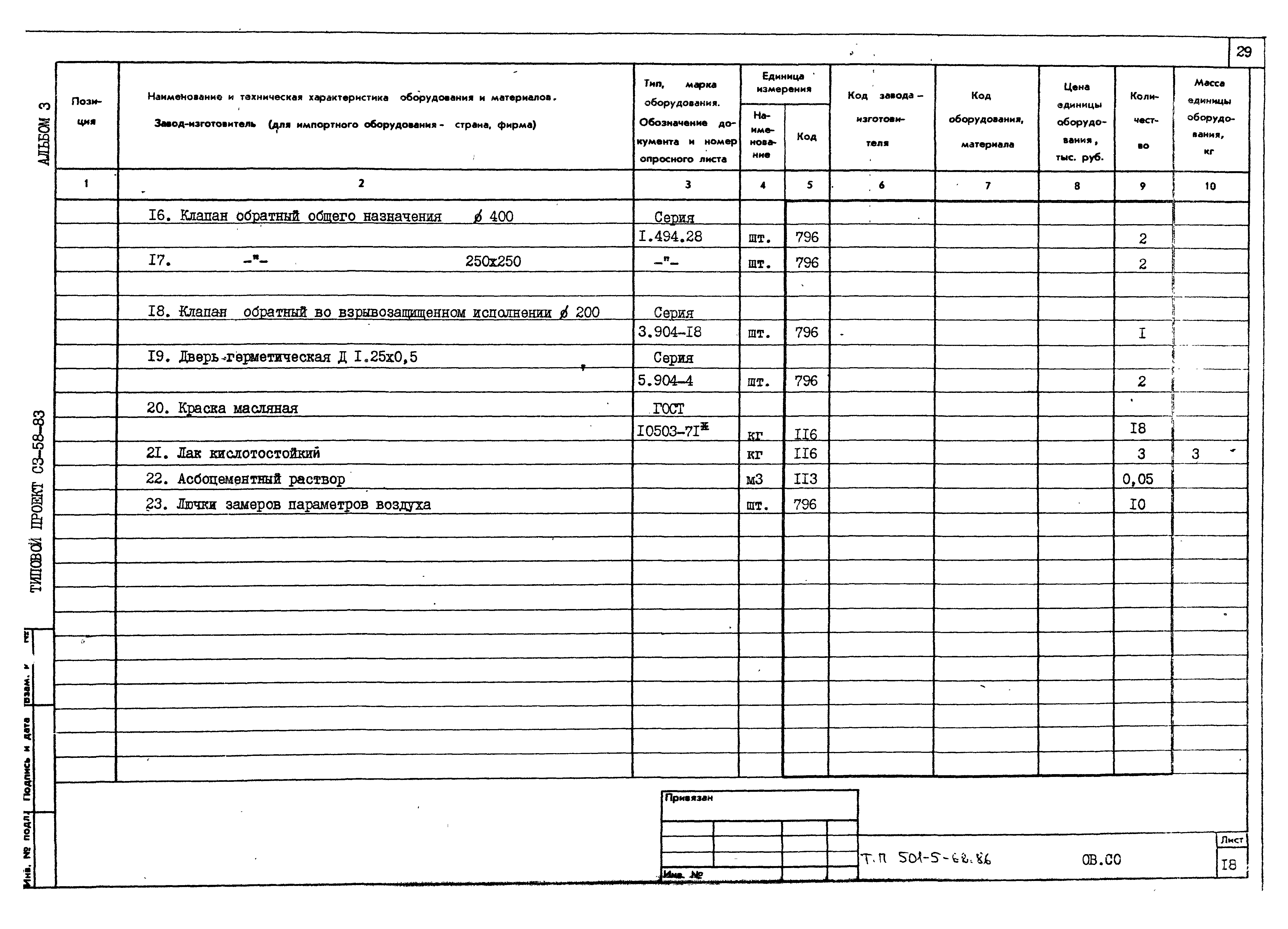 Типовой проект 501-5-62.86