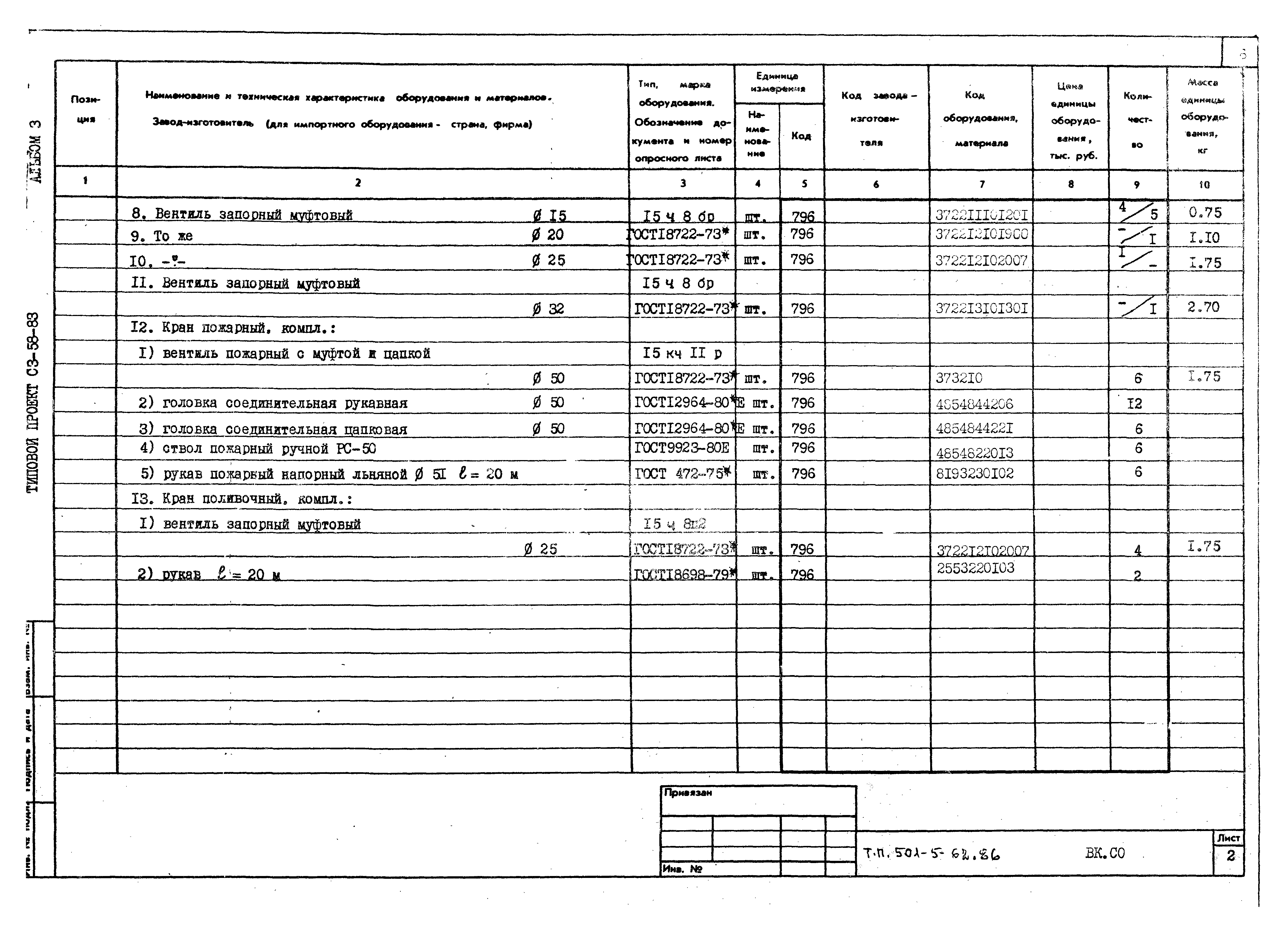 Типовой проект 501-5-62.86