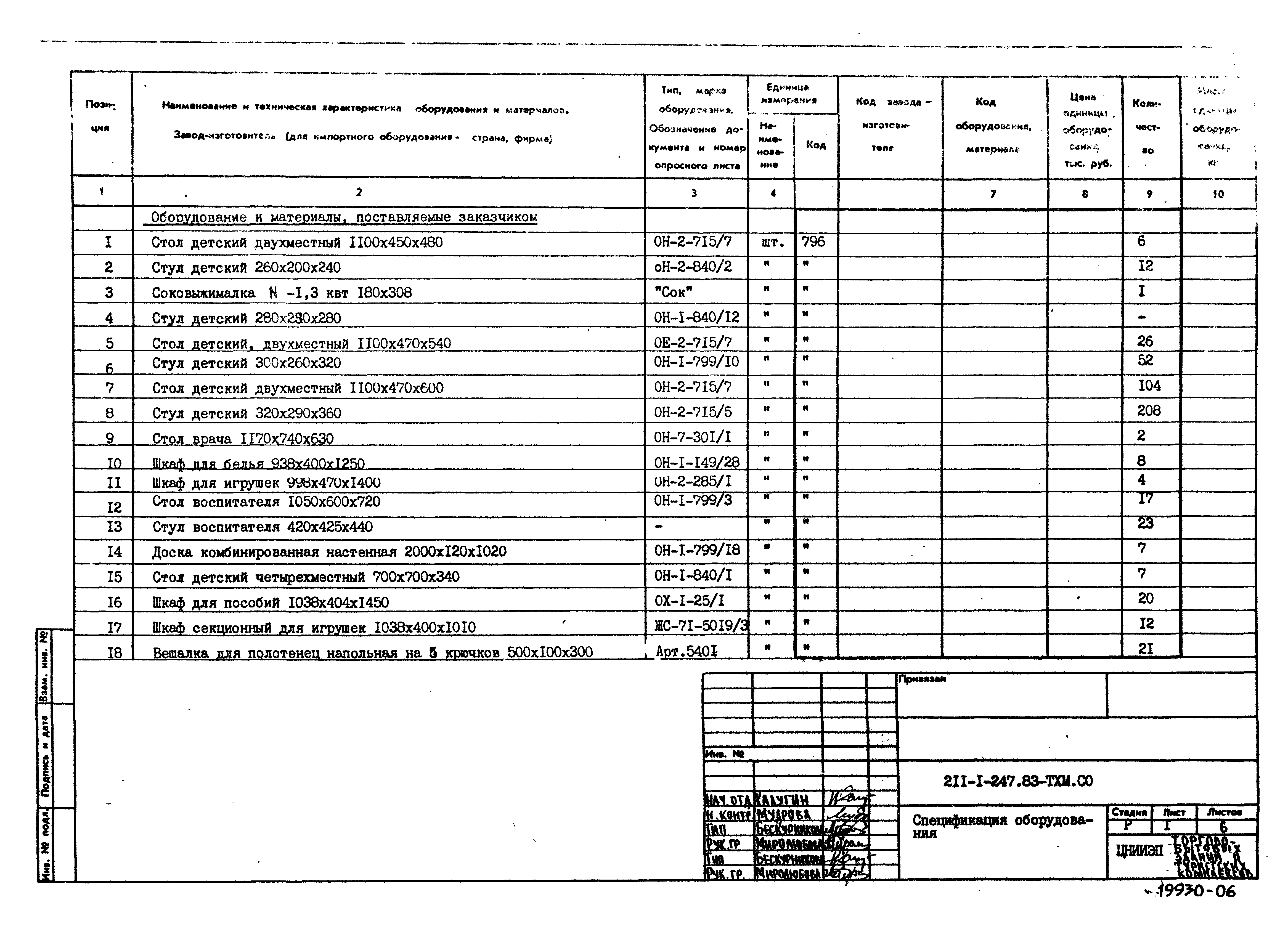 Типовой проект 211-1-247.83