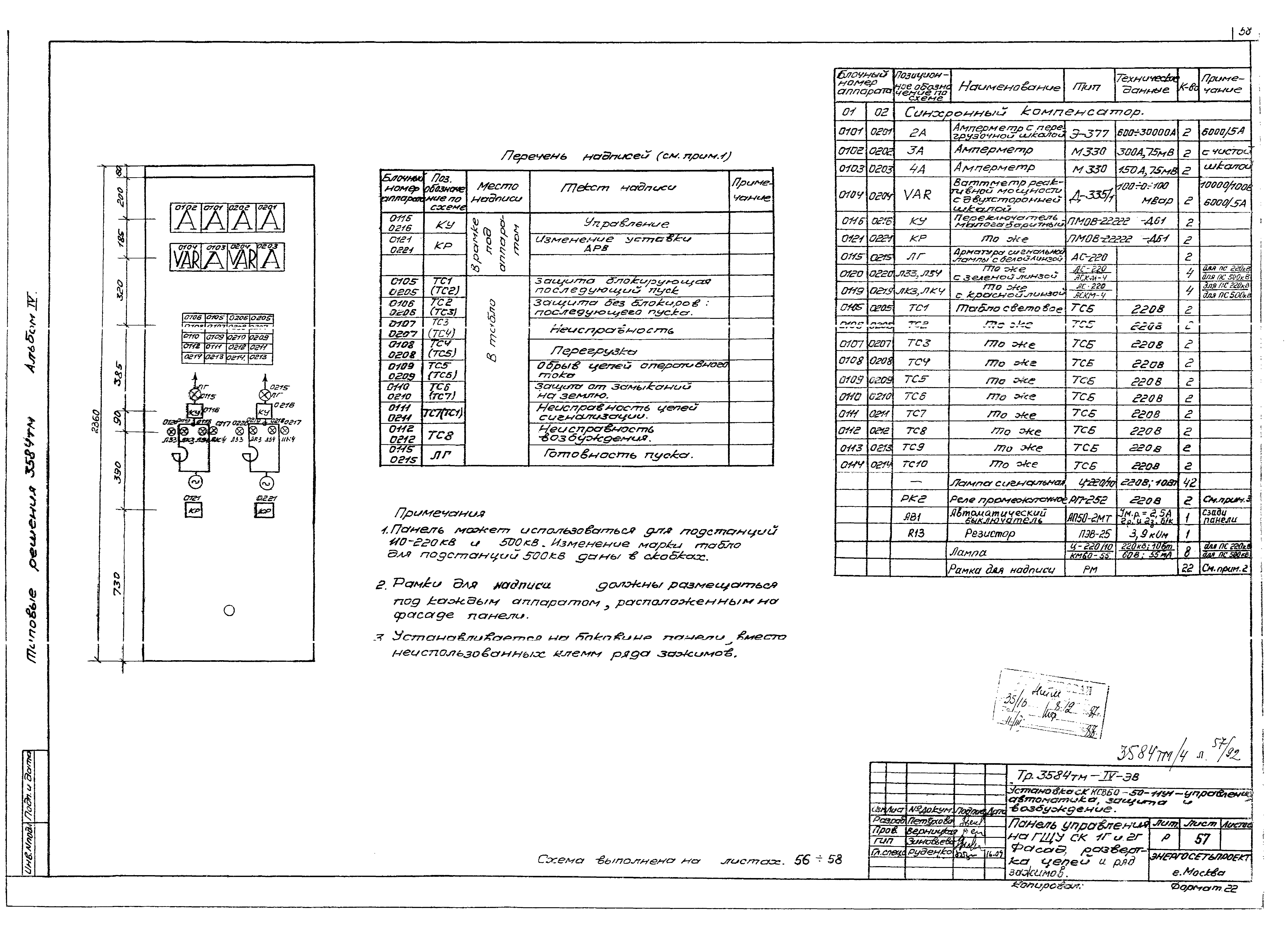 Типовой проект 3584тм