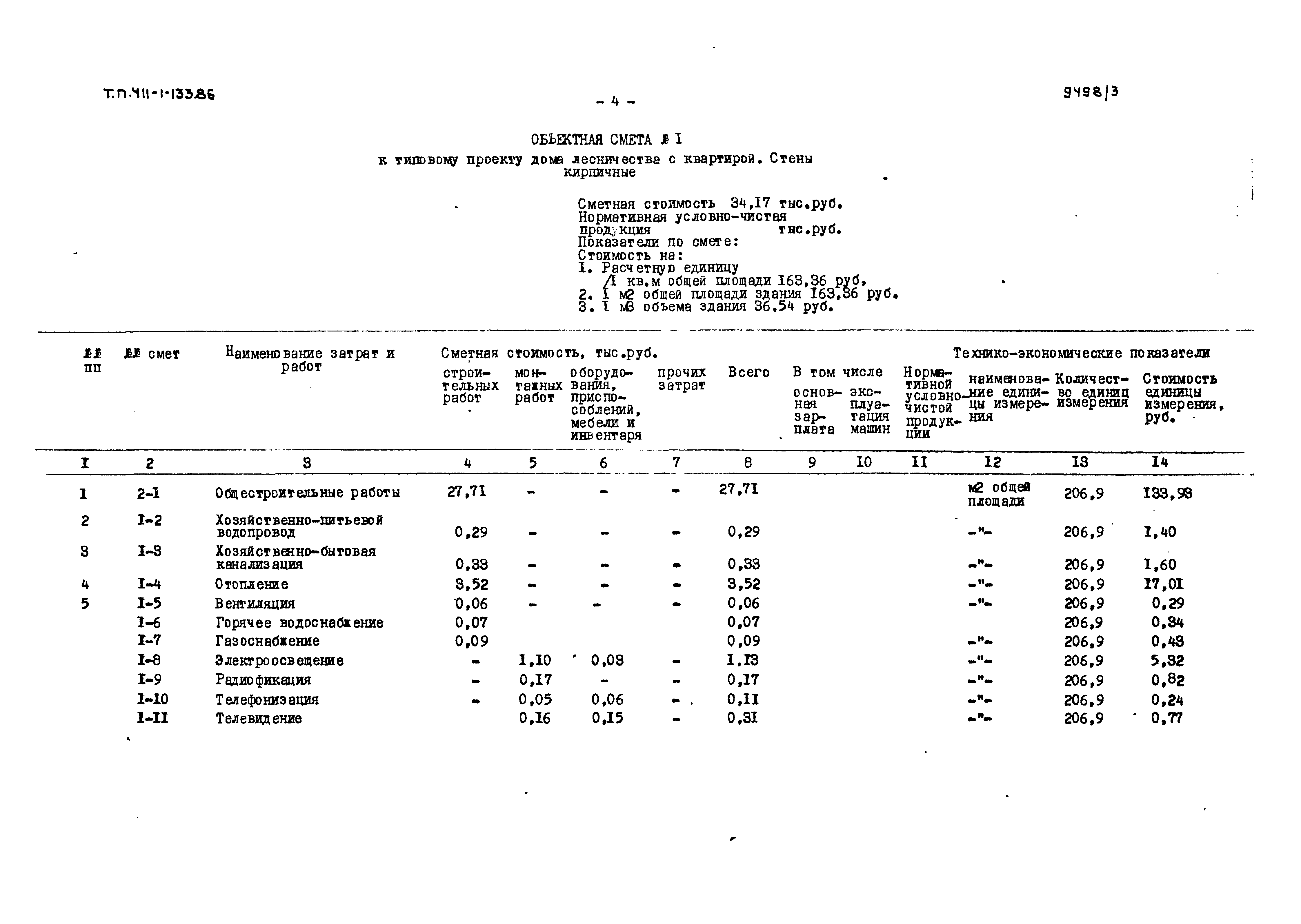 Типовой проект 411-1-133.86