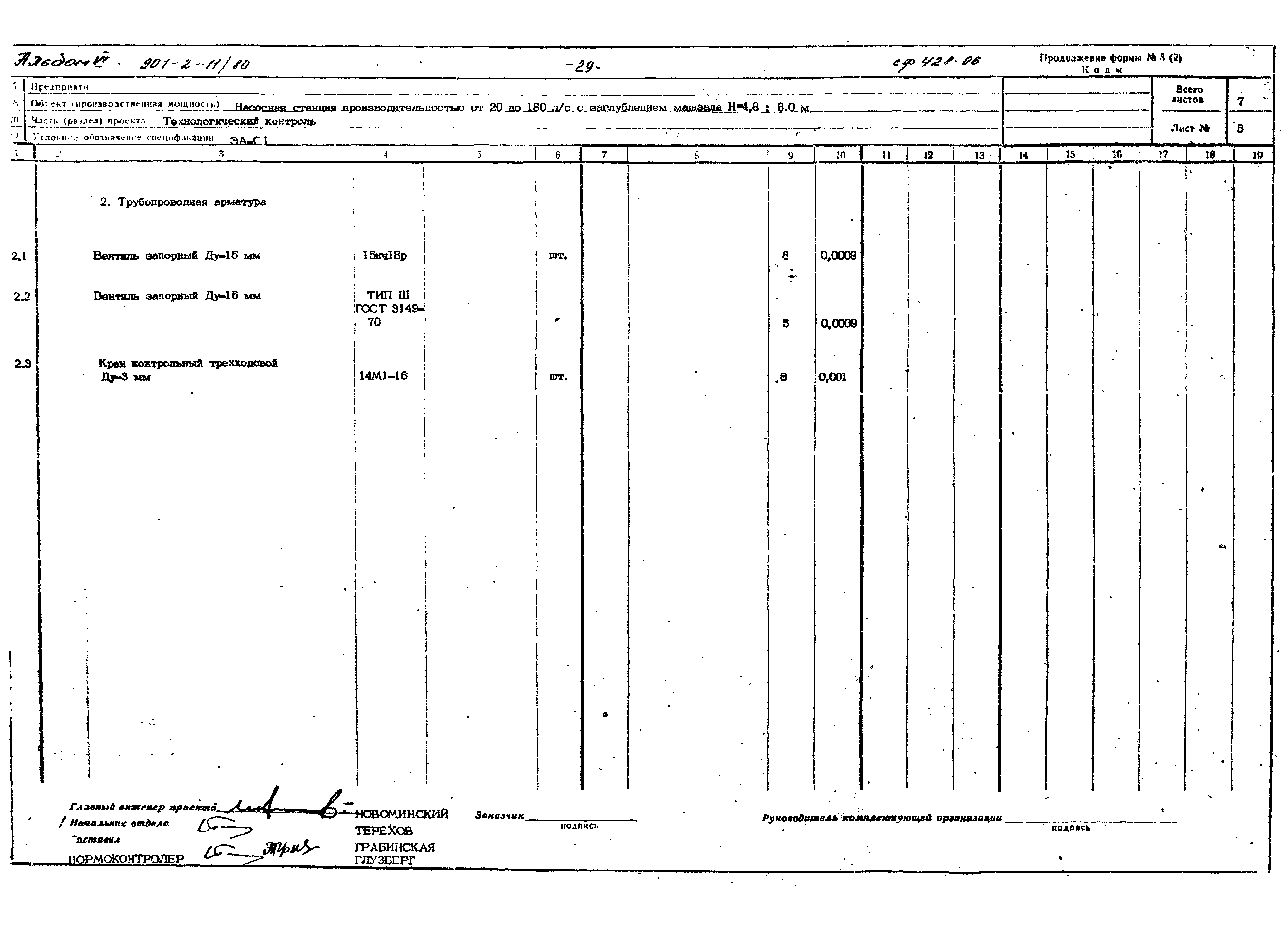 Типовой проект 901-2-11/80