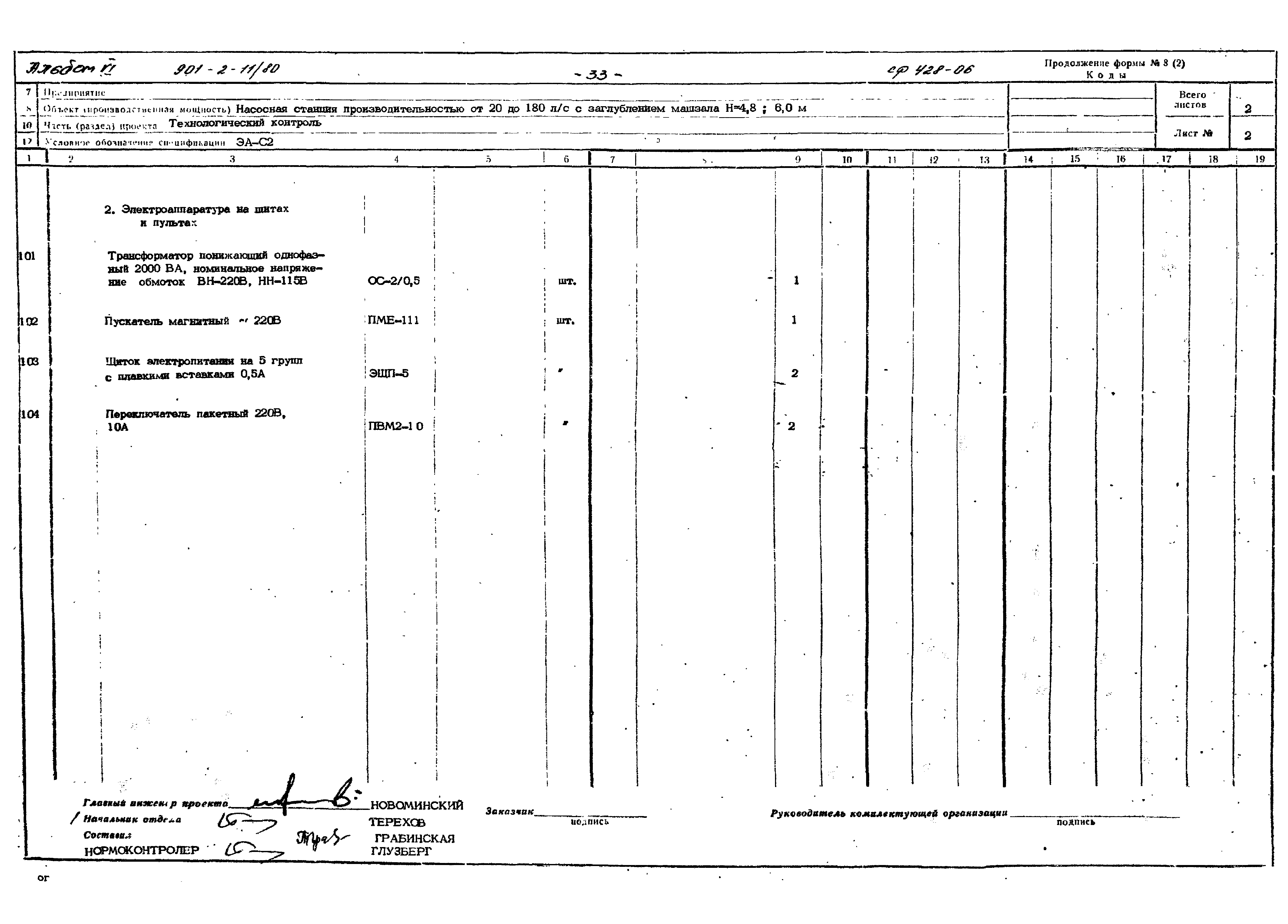 Типовой проект 901-2-11/80