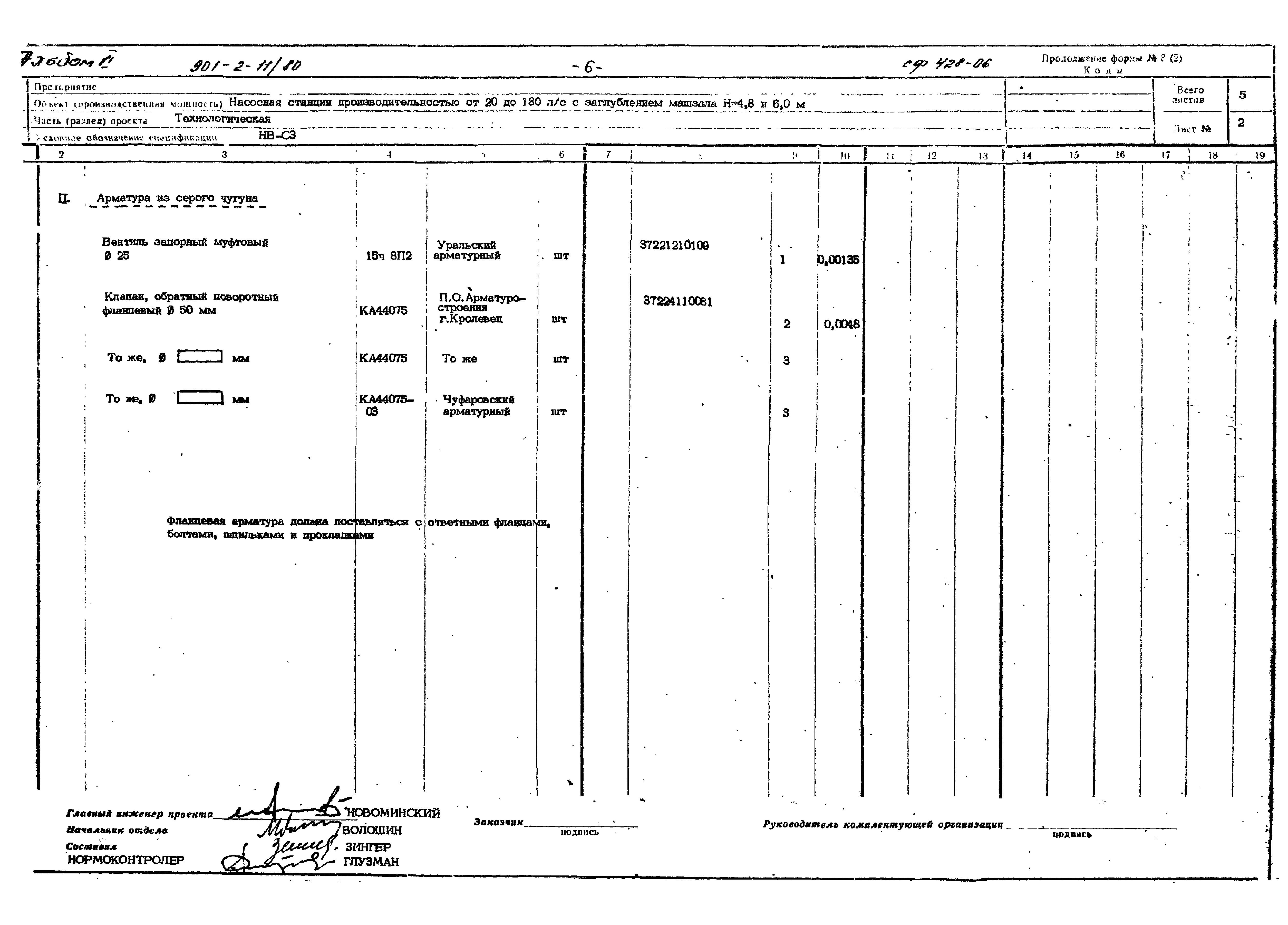 Типовой проект 901-2-11/80