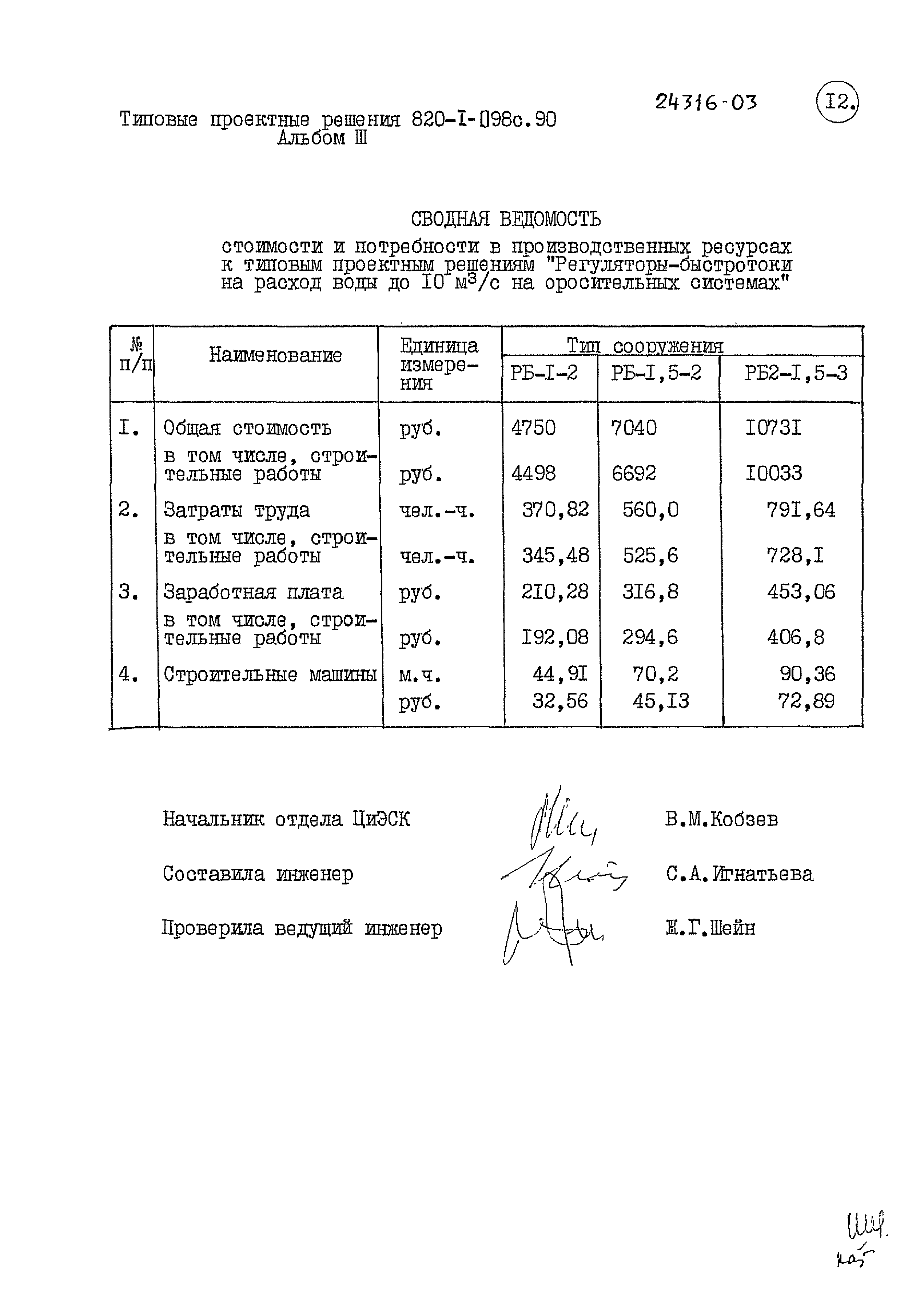 Типовые проектные решения 820-1-098с.90