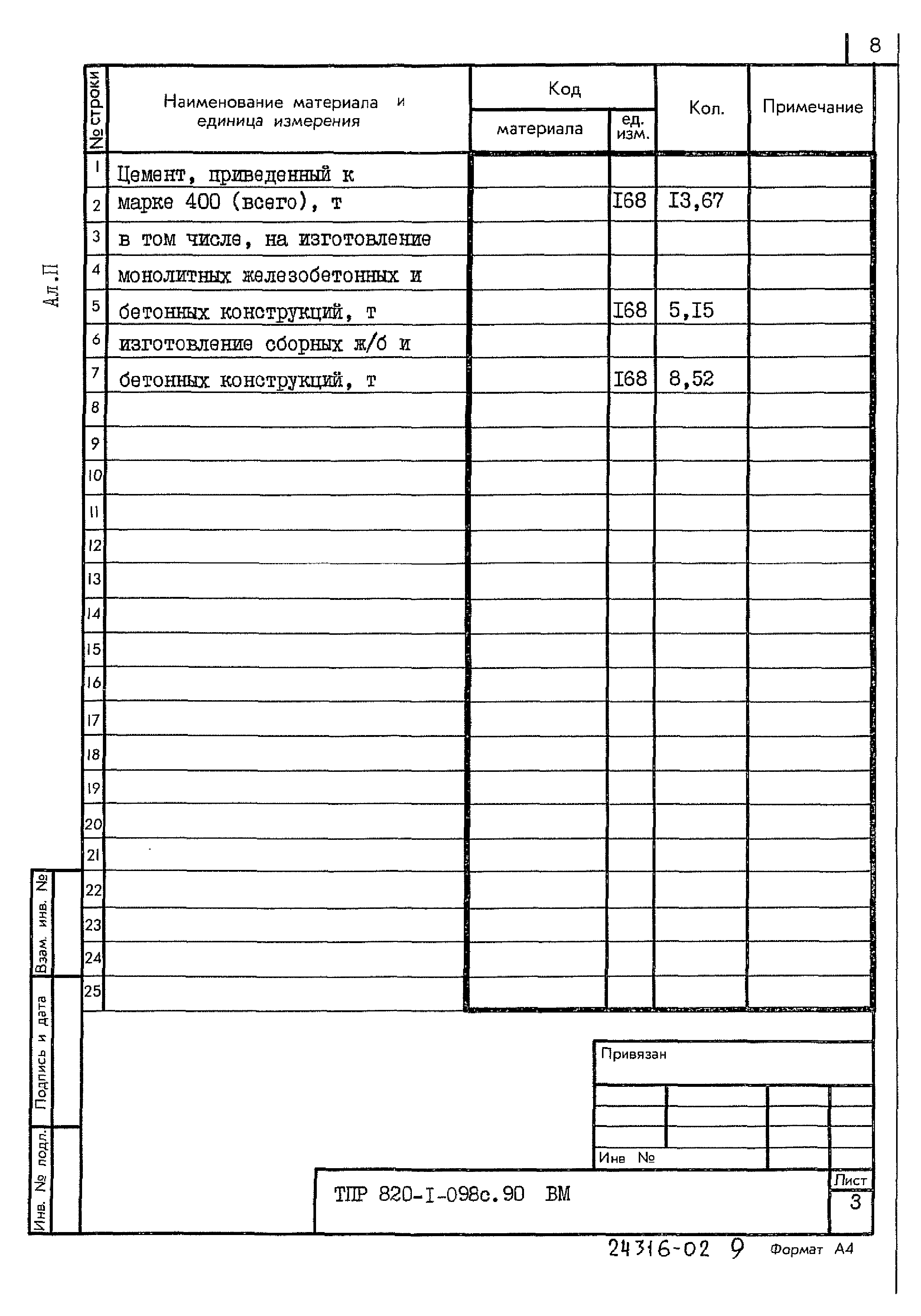 Типовые проектные решения 820-1-098с.90