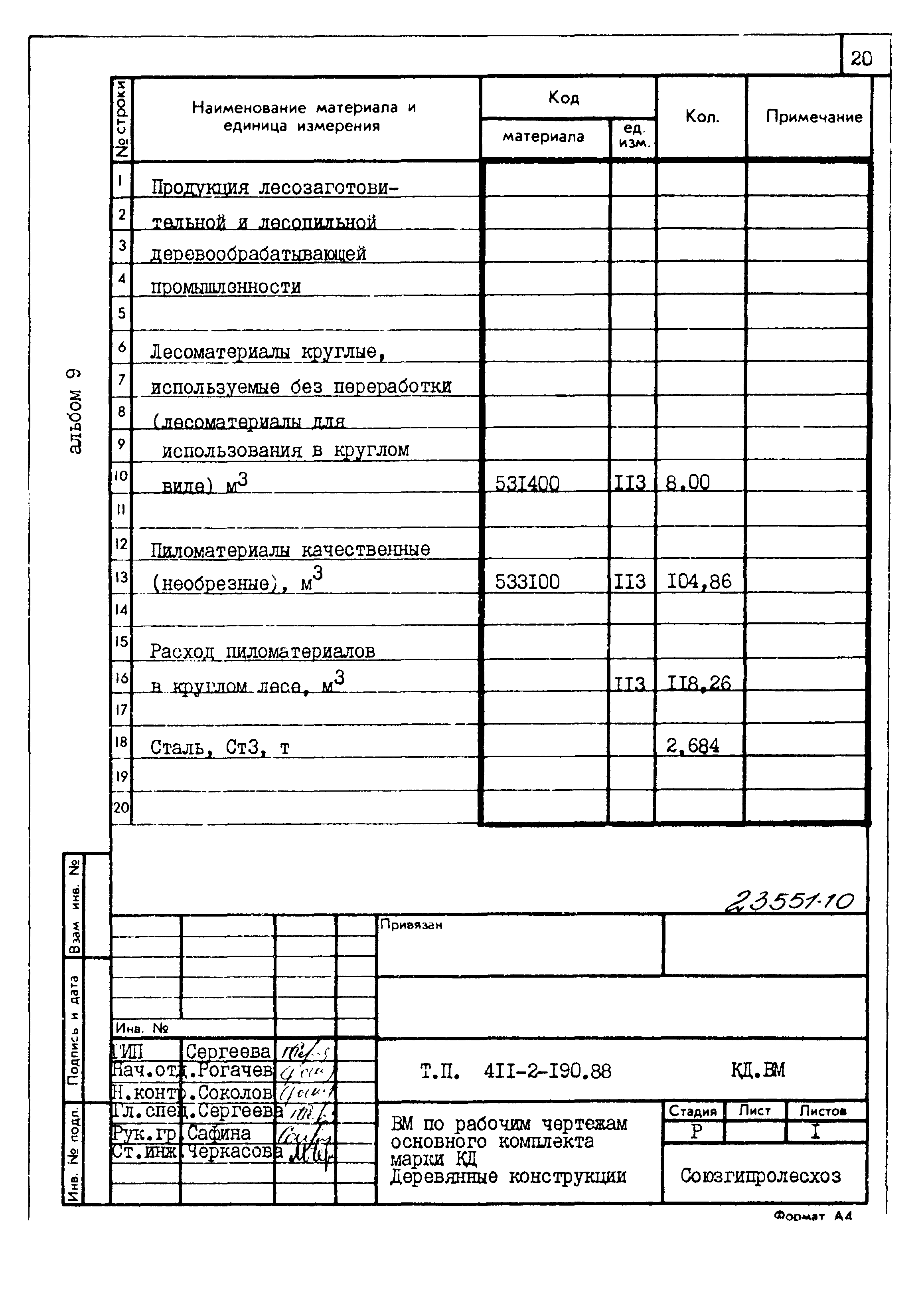 Типовой проект 411-2-190.88