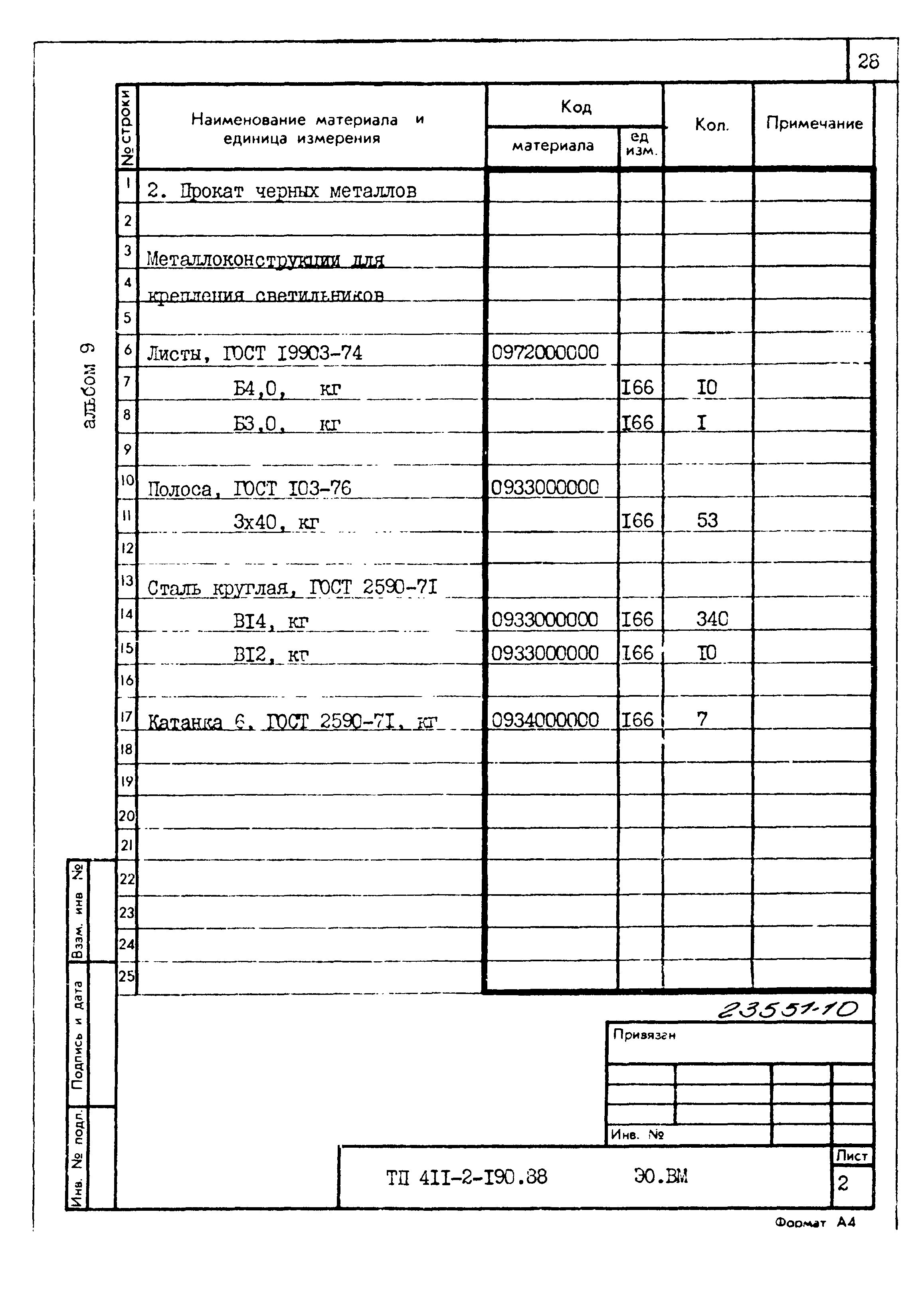 Типовой проект 411-2-190.88