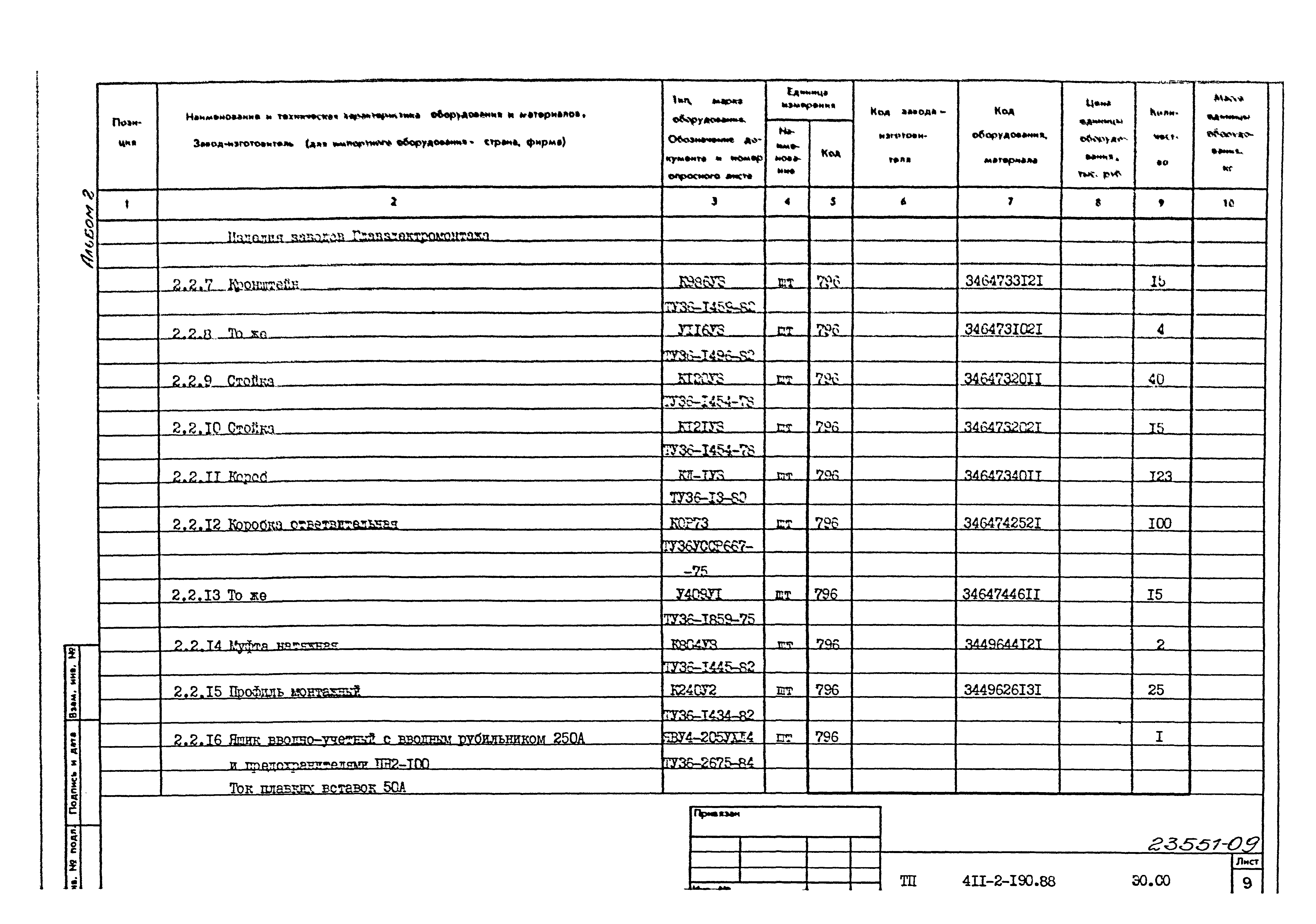 Типовой проект 411-2-190.88