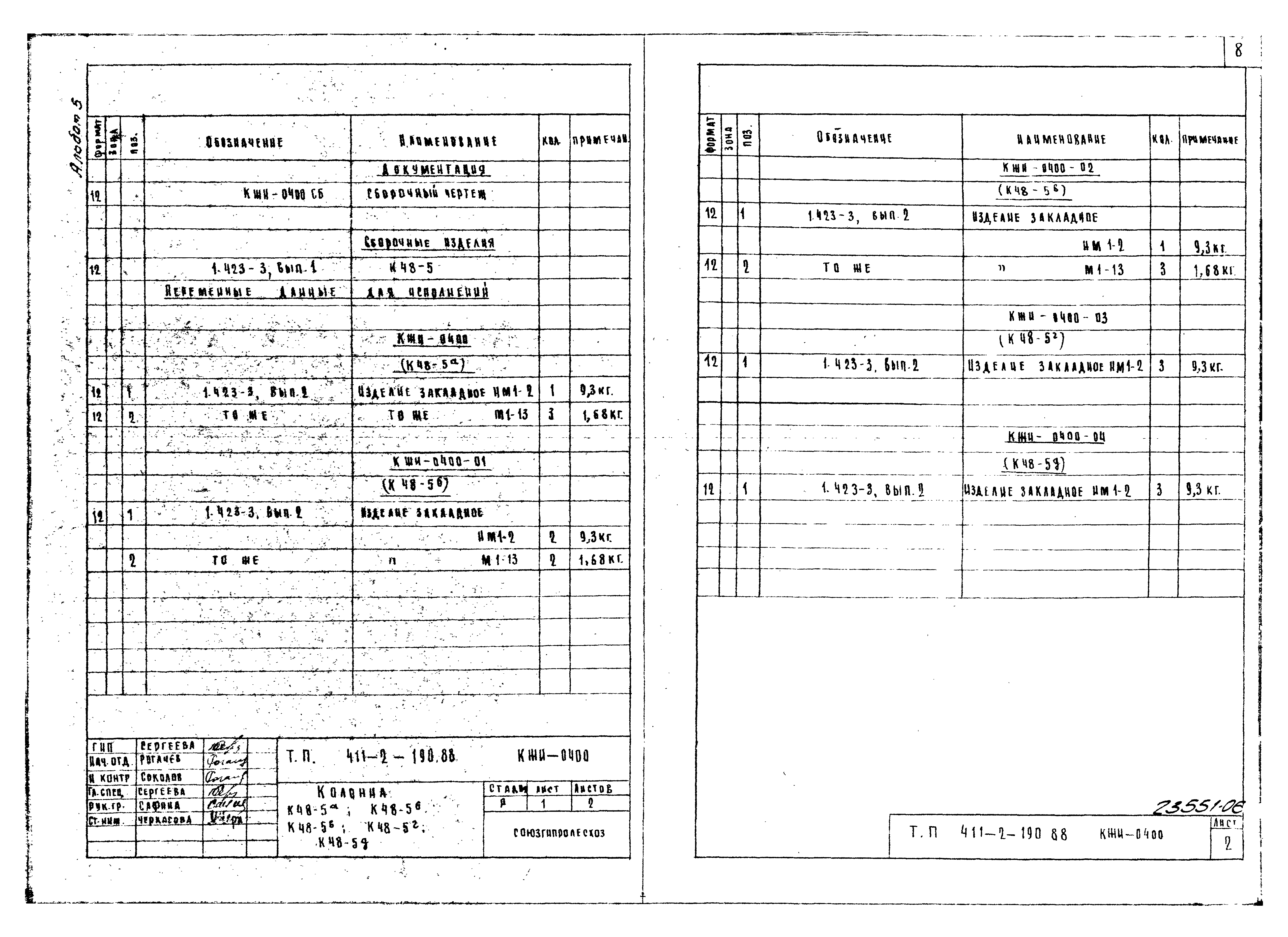 Типовой проект 411-2-190.88