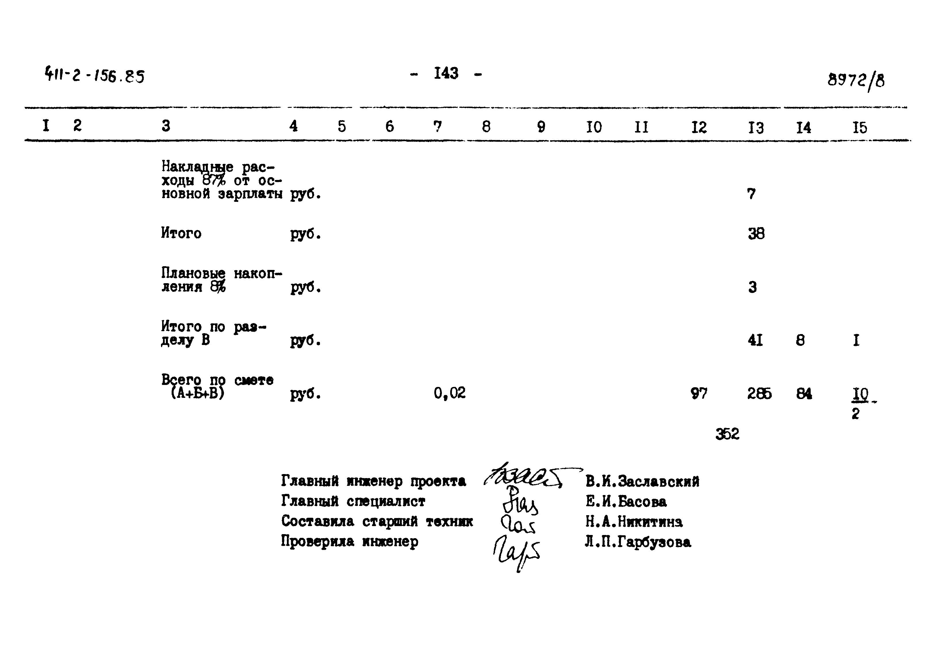 Типовой проект 411-2-156.85