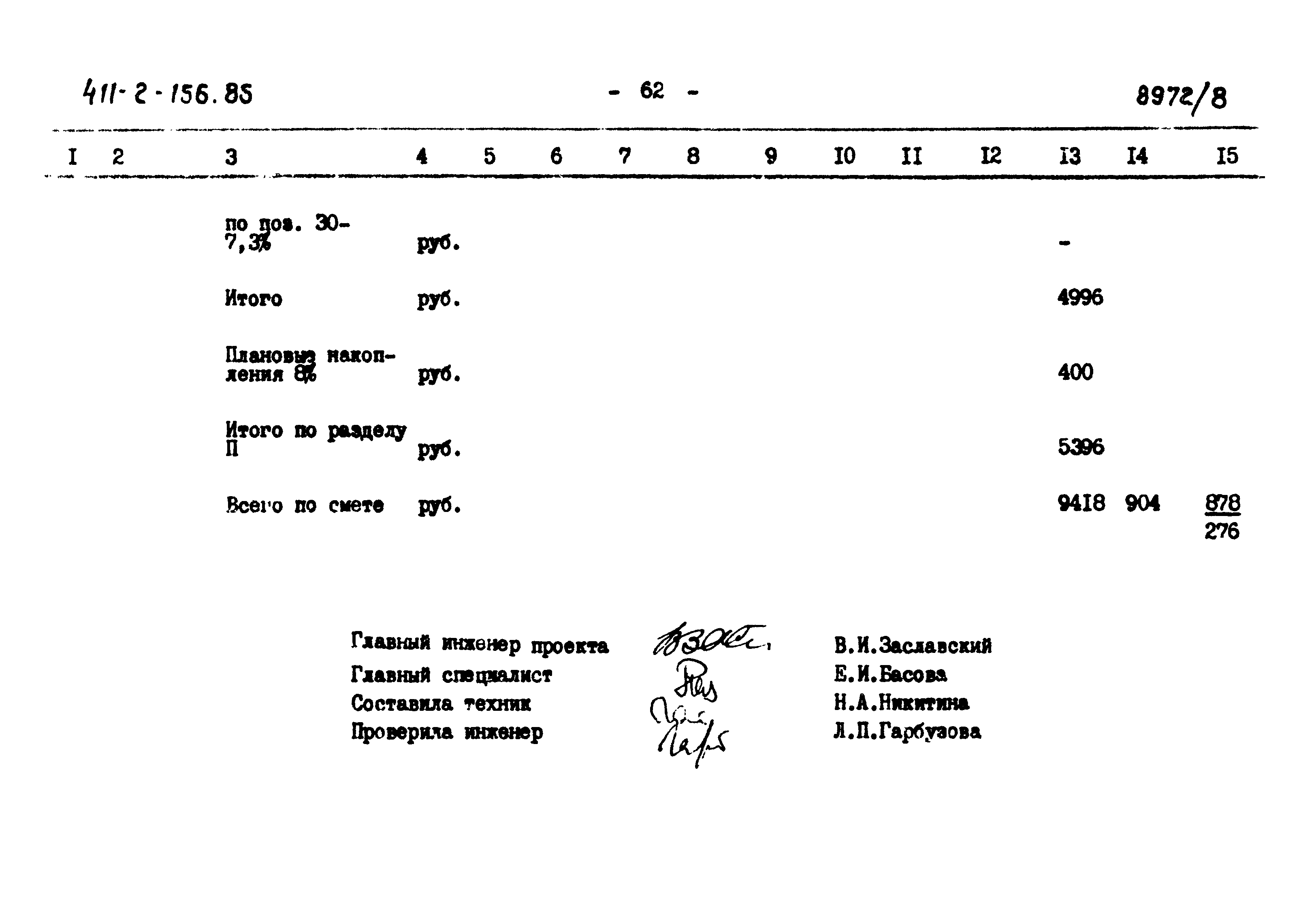 Типовой проект 411-2-156.85