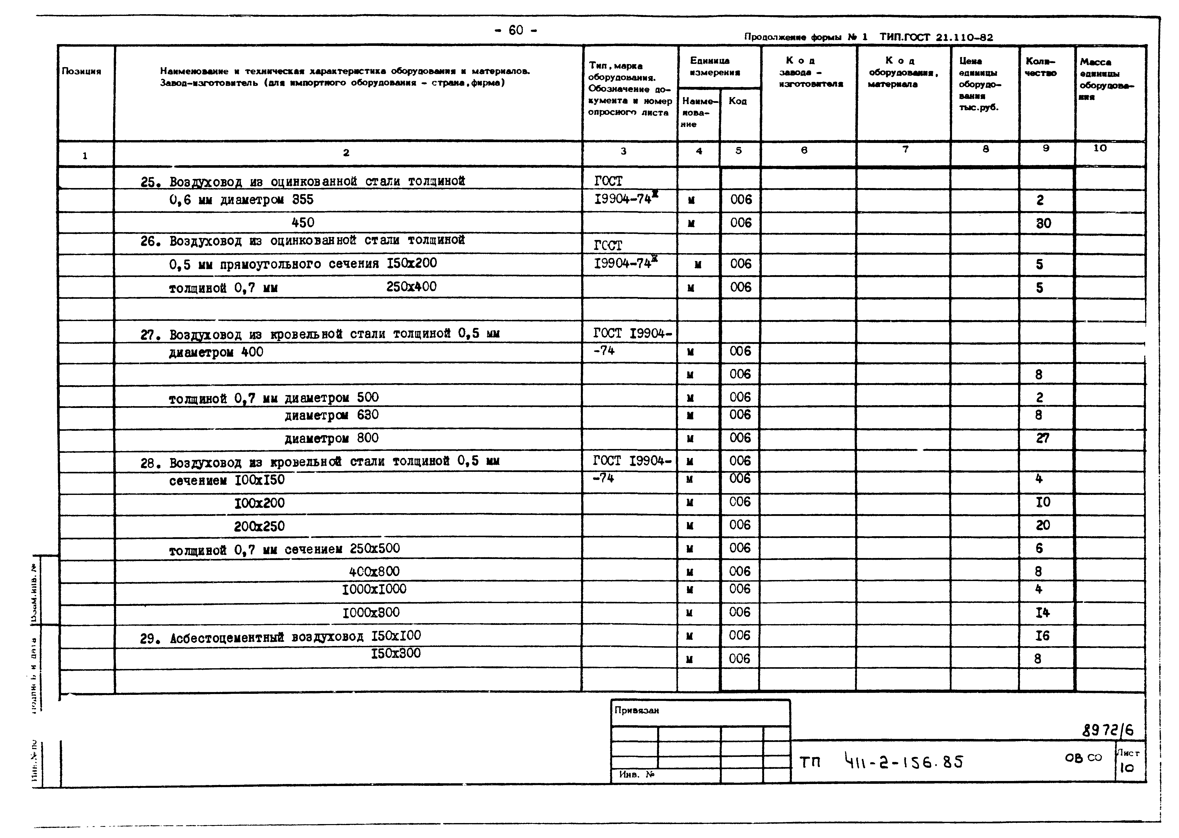 Типовой проект 411-2-156.85