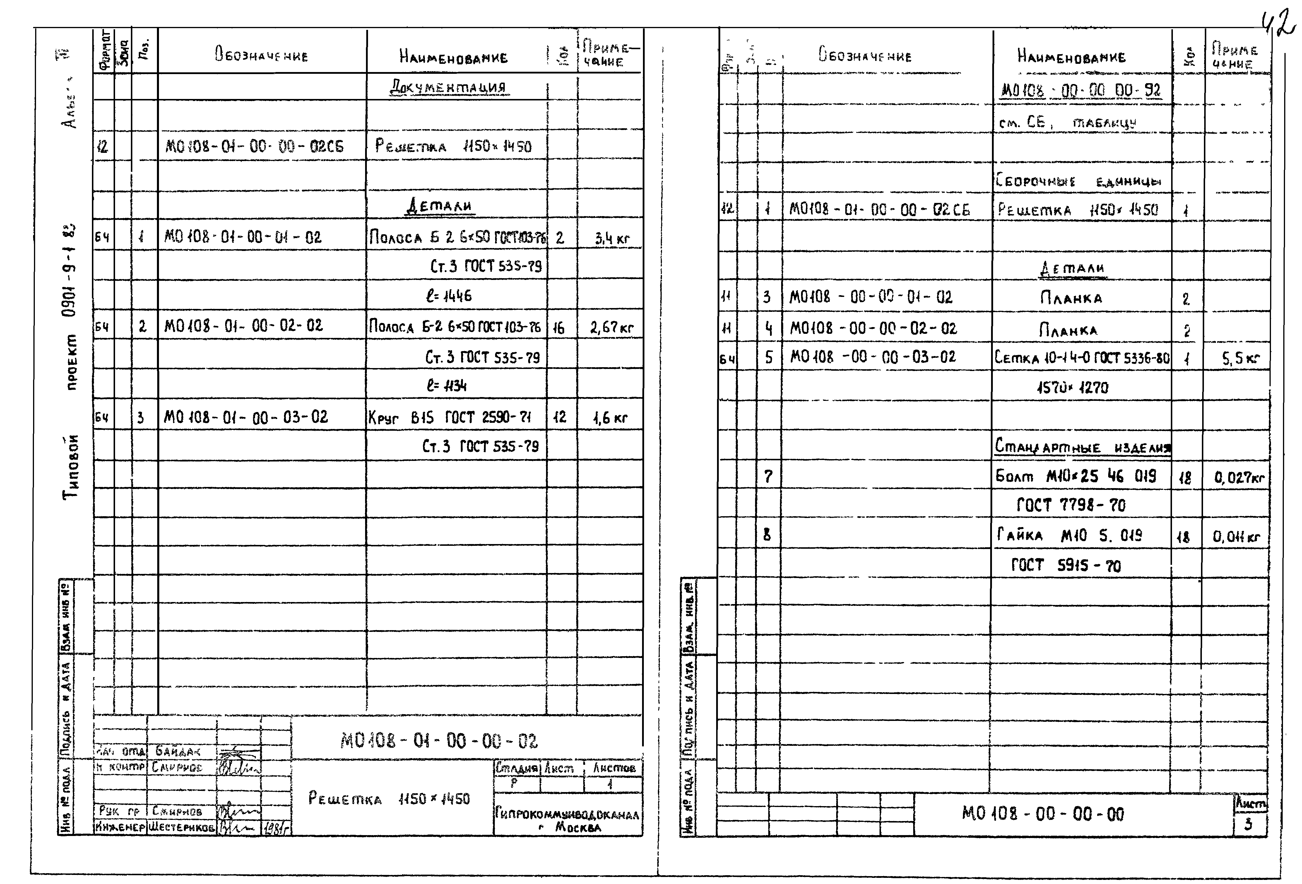 Типовой проект 0901-9-10.83